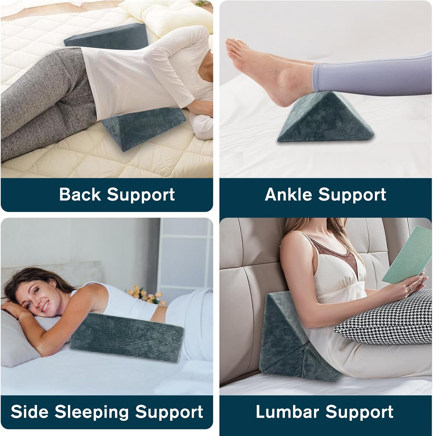 3 Packs Wedge Pillow for Neck Leg Back Support