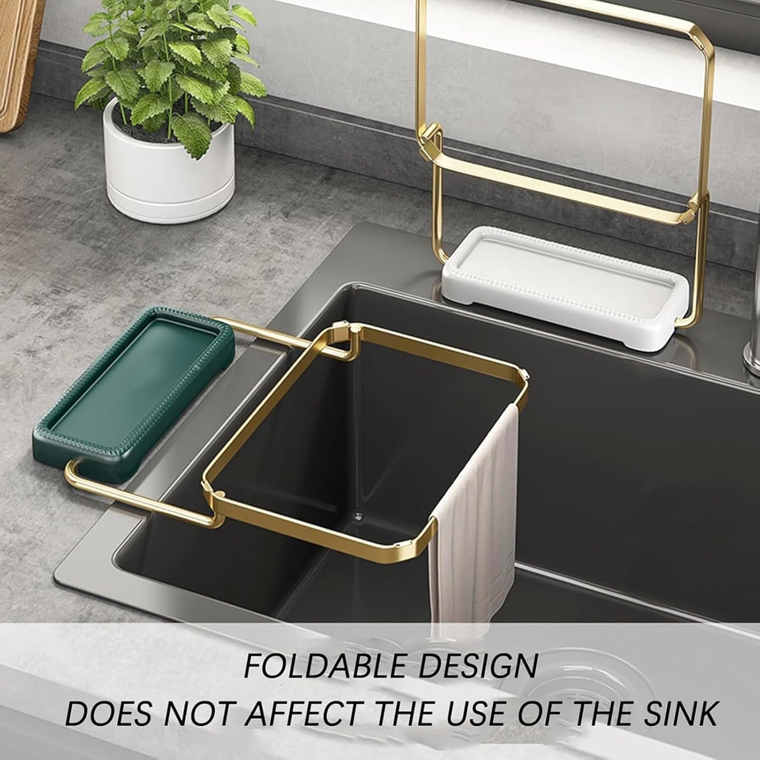 Space-Saving Foldable Mesh Mate Sink Strainer