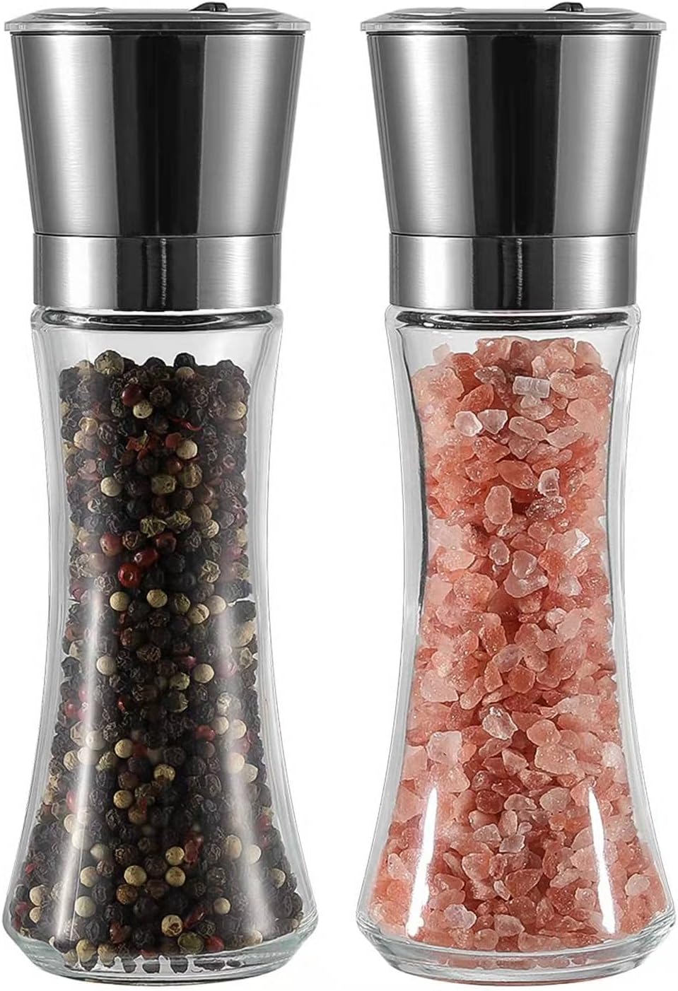 VEVOK CHEF Salt and Pepper Mill Set with Adjustable Coarseness