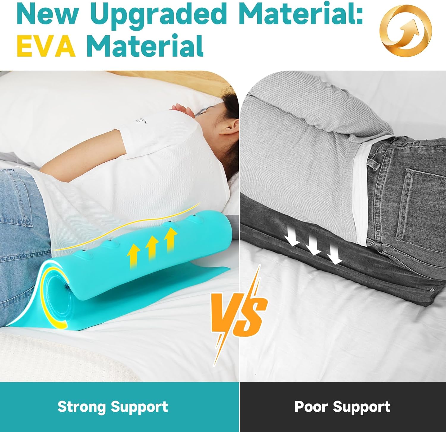 Massage Wedge Pillow for Back Pain Relief and Pressure Relief