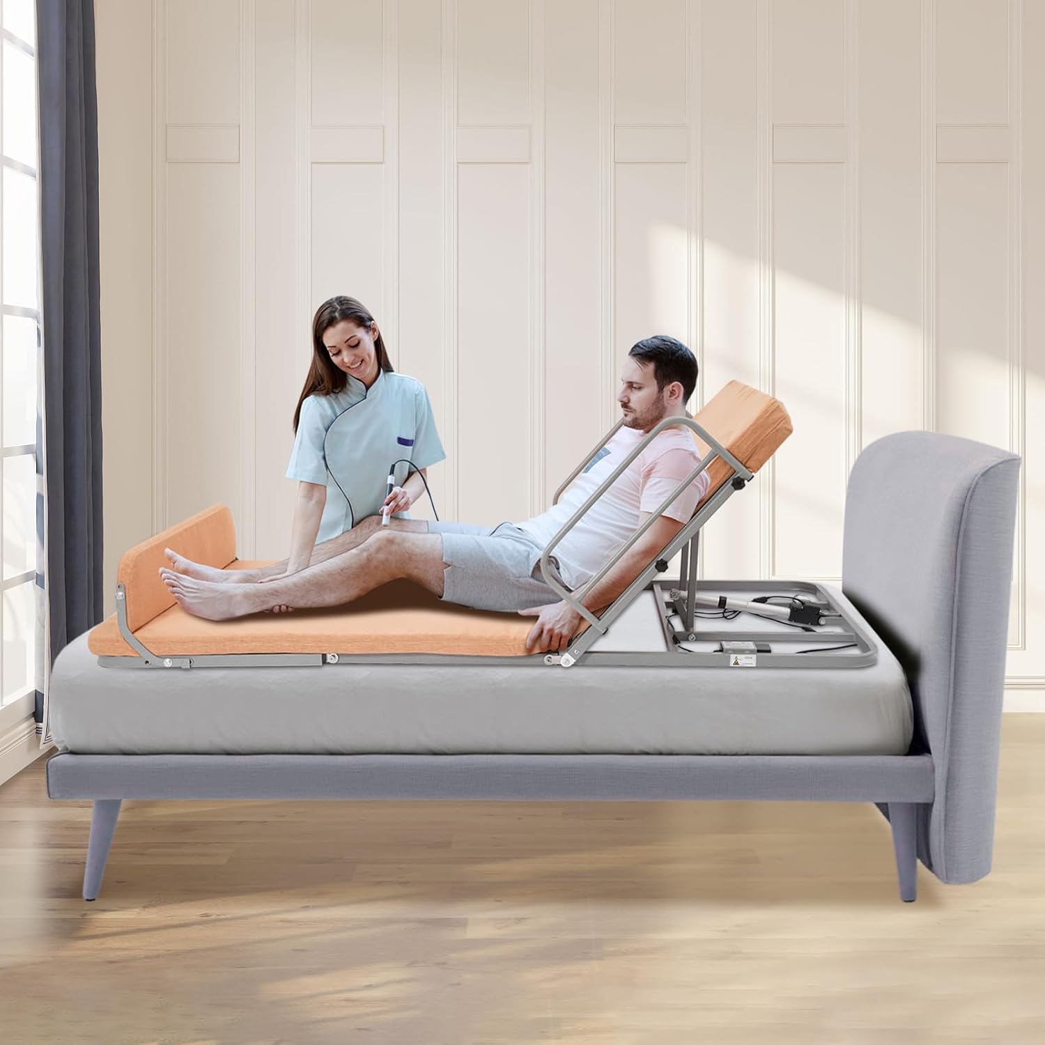 Adjustable Electric Bed Backrest with Wired Controller