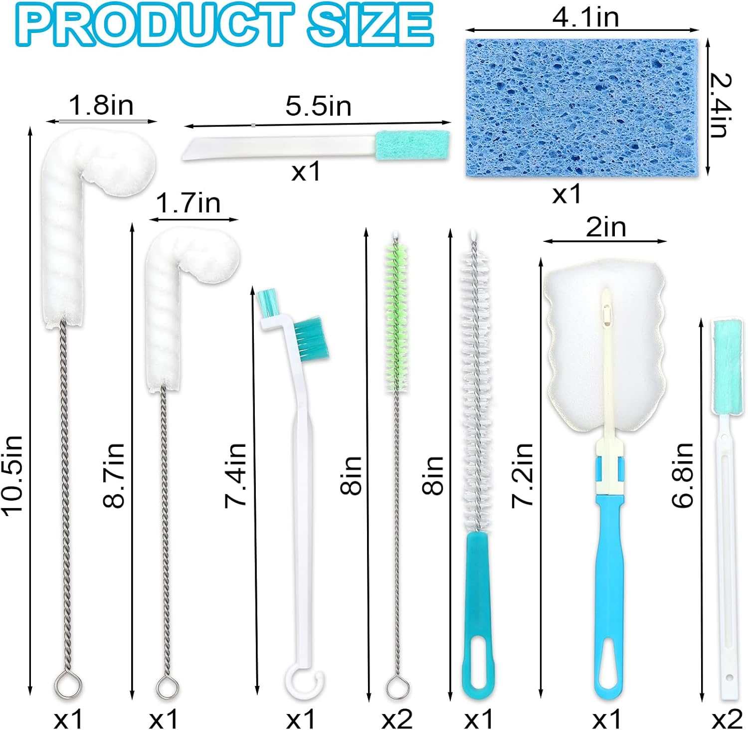 Palksky Ice Machine Cleaner Brush Set 10PCS 1