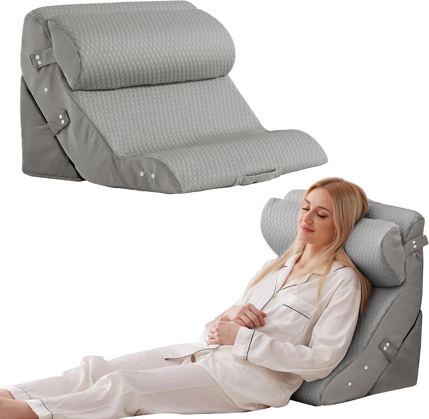 3PCS Adjustable Wedge Pillow Set for Post Surgery Relief