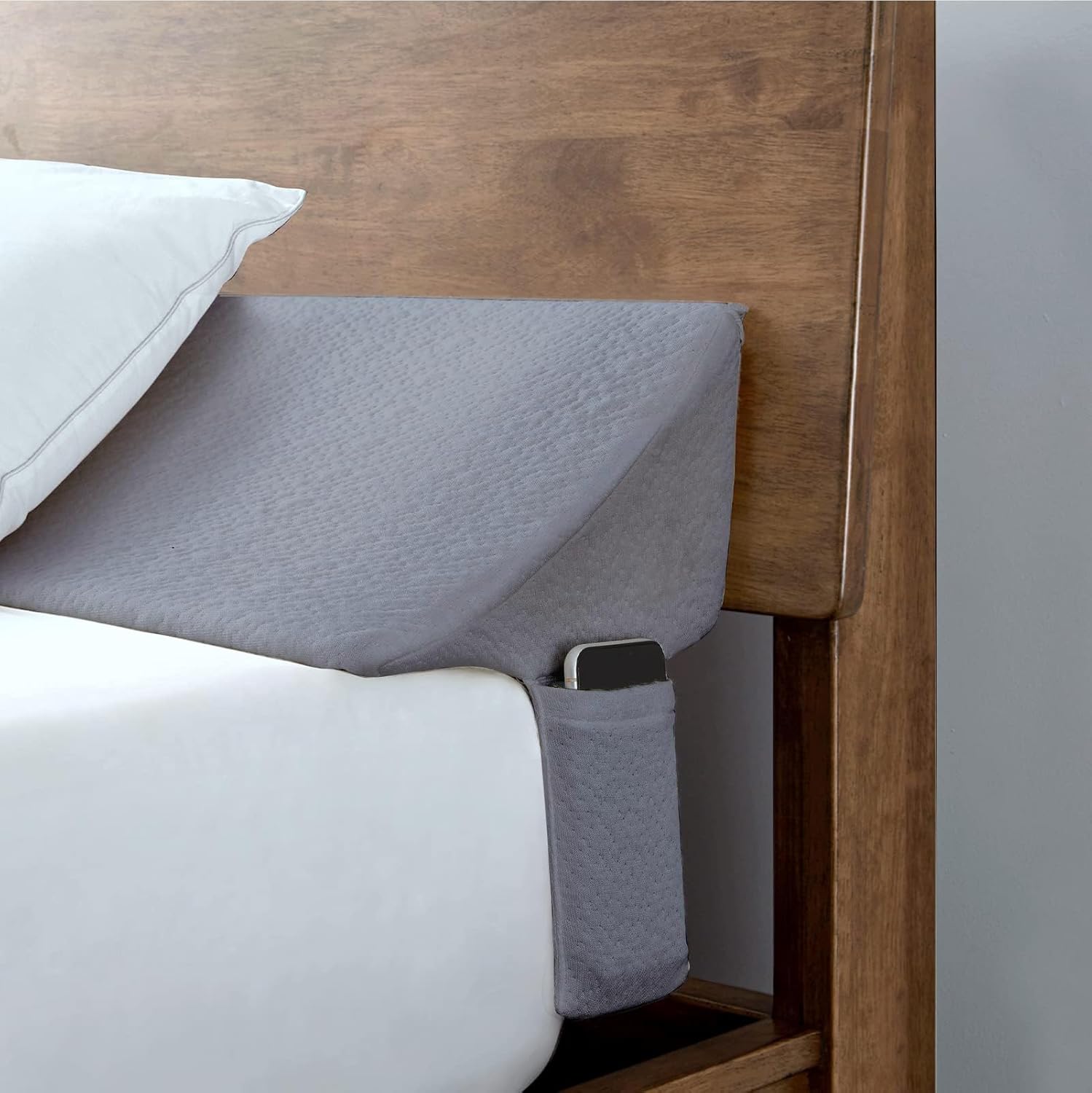SLIGUY Queen Bed Gap Filler Pillow - 60x10x6 Grey