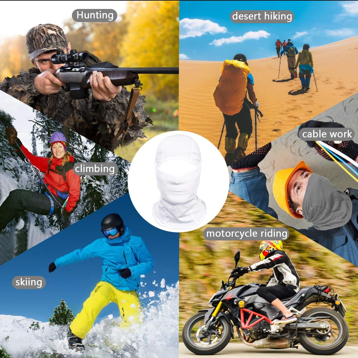 Achiou Ski Mask for Men Women UV Protection Balaclava