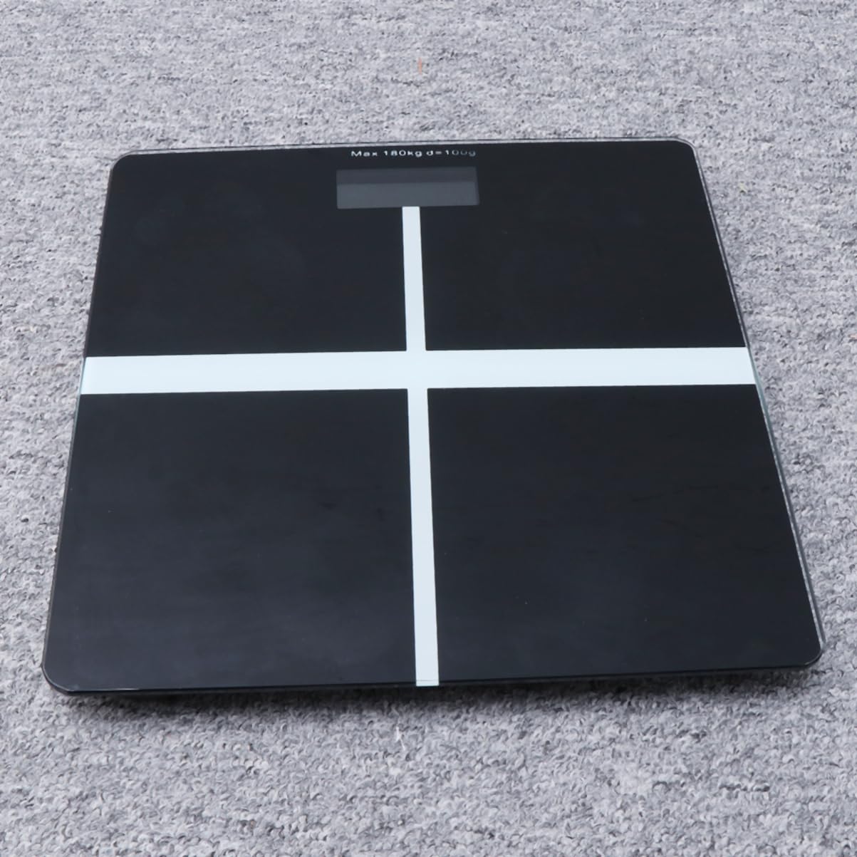 KOMBIUDA Bathroom Scale Glass Electronic 1kg Accuracy Black 1