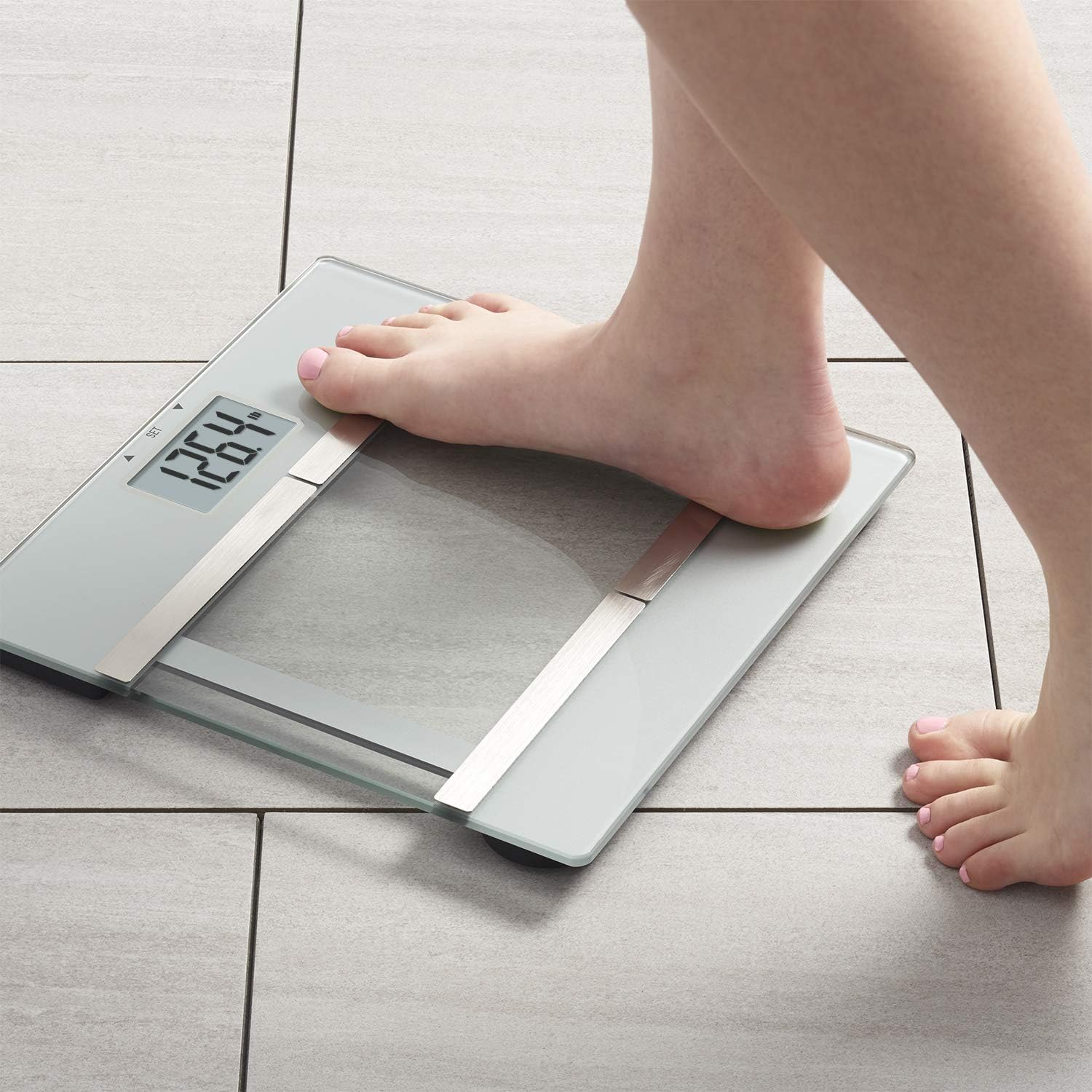 Instatrack Digital Body Composition Scale with Fat BMI Water 400 lb Silver