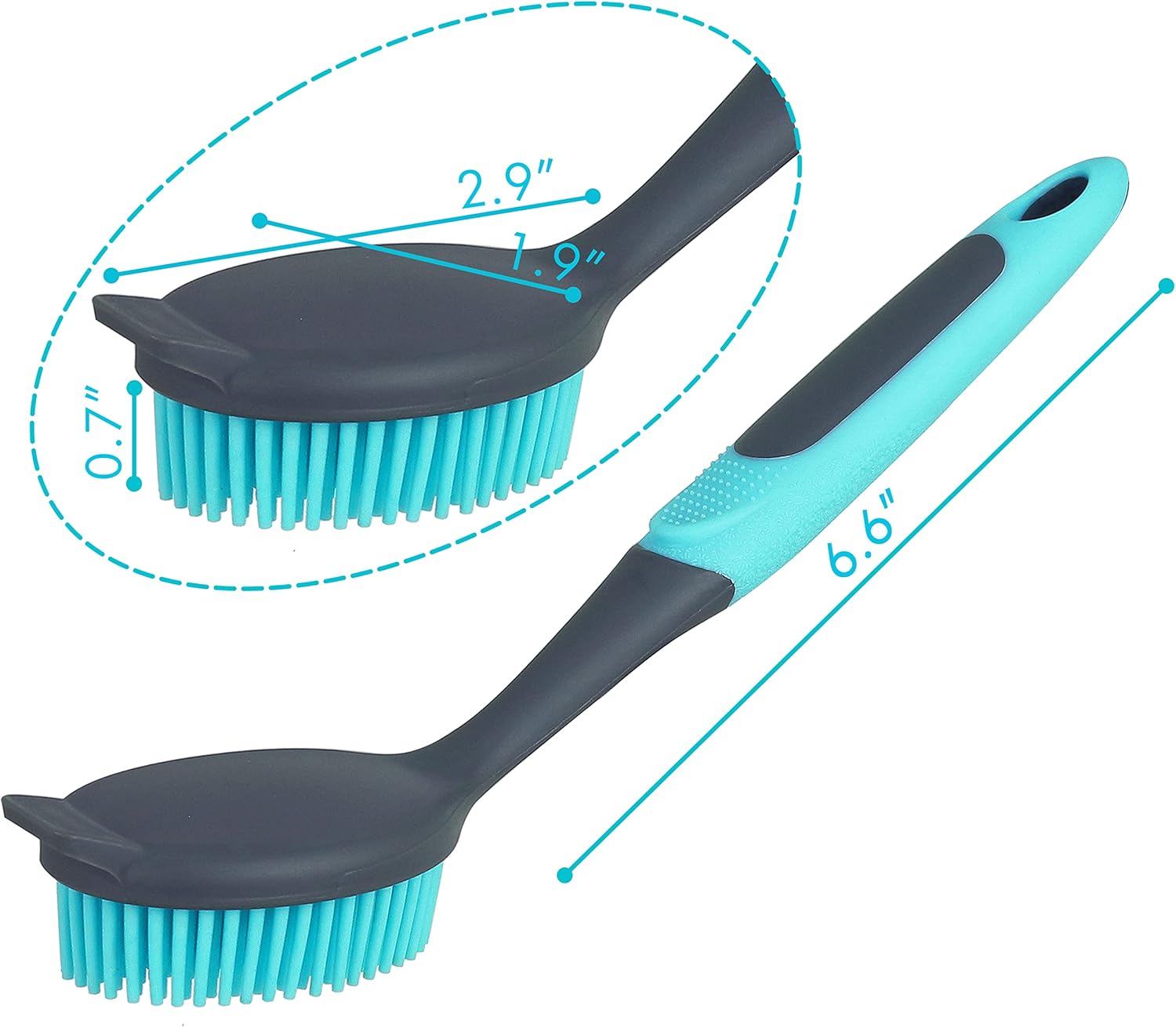 PHYEX 2-Pack Dish Brush with Handle and Scraper