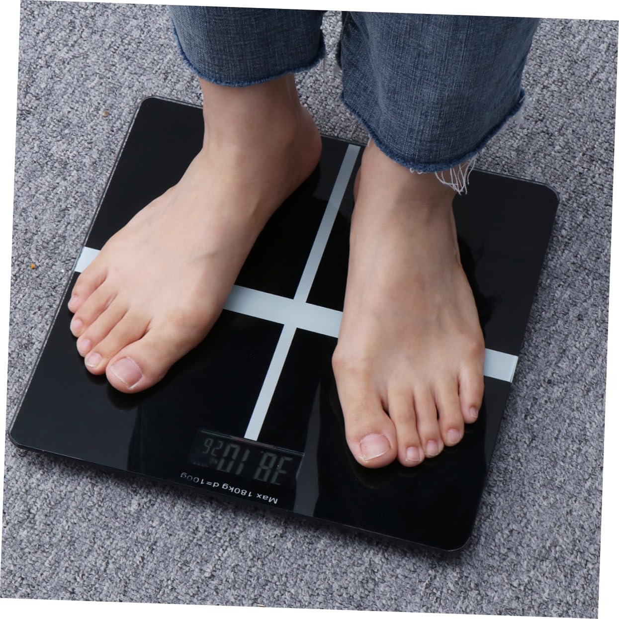 Digital Glass Square Scale for Accurate Body Weight Measurement