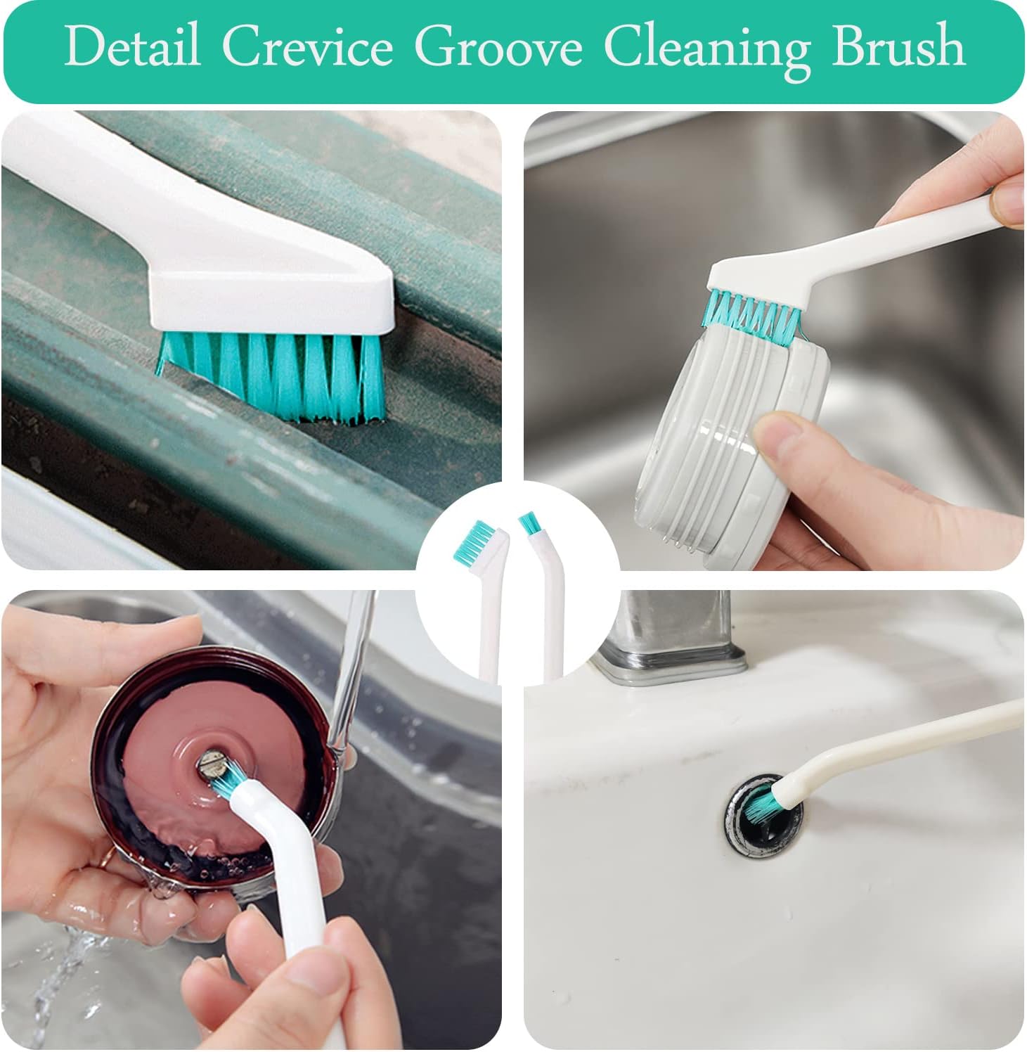 Haniforever 8in1 Cleaning Brush Set for Small Spaces