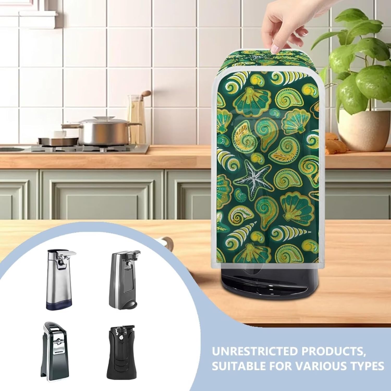 Electric Can Opener Green Shell Dust Cover