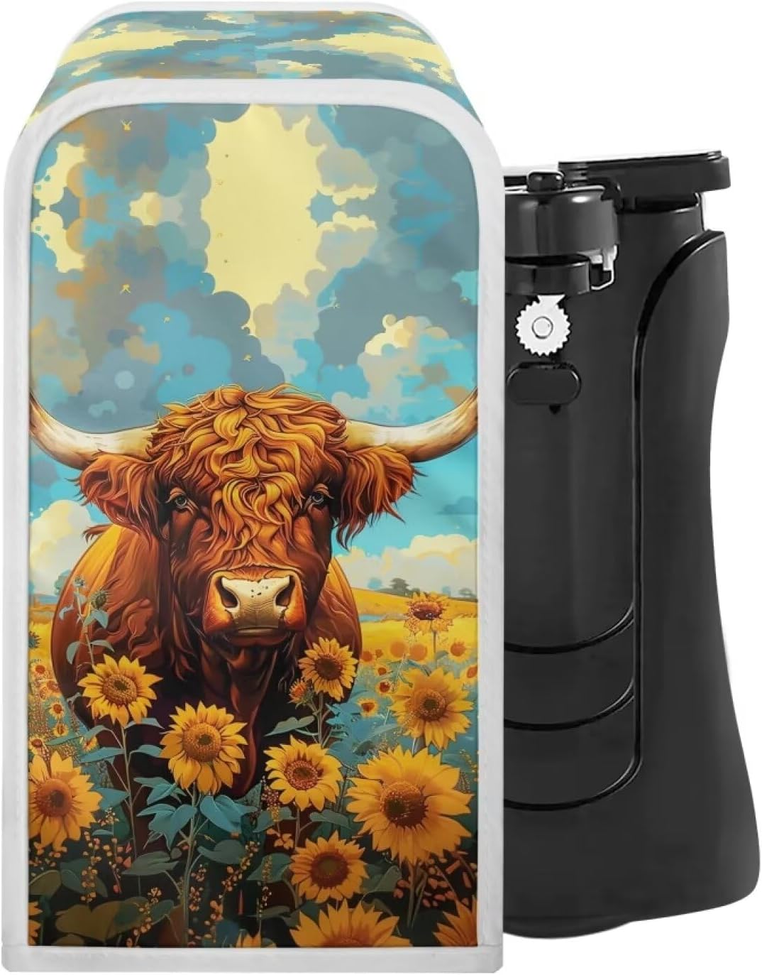 Highland Cow Can Opener Cover Electric Kitchen Decor