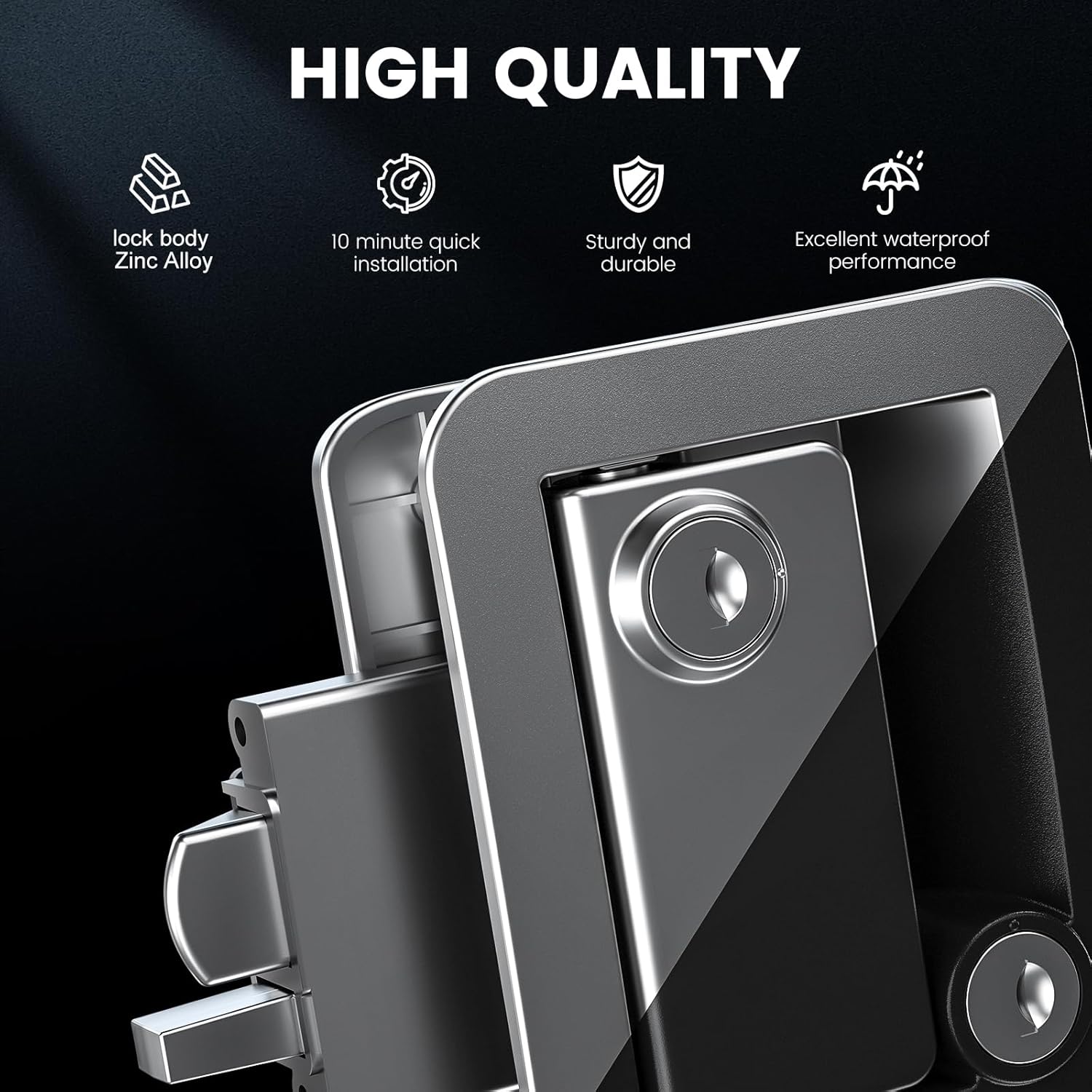 HZRVTECH RV Door Lock Replacement with 4 Keys 1