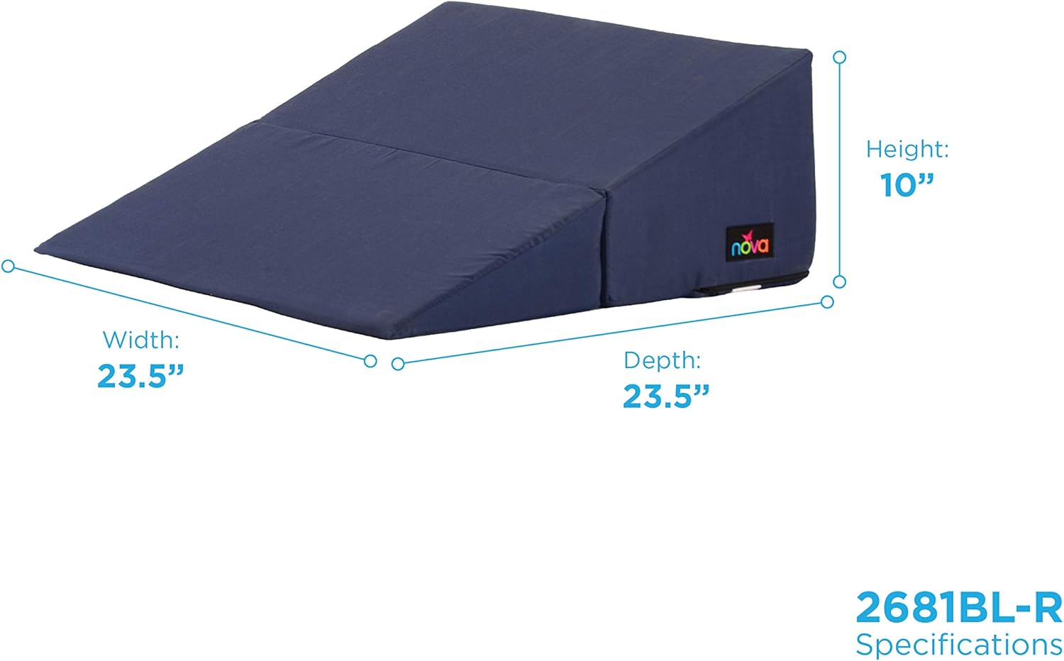 NOVA Medical Bed Wedge - 10 Blue for Comfort and Support