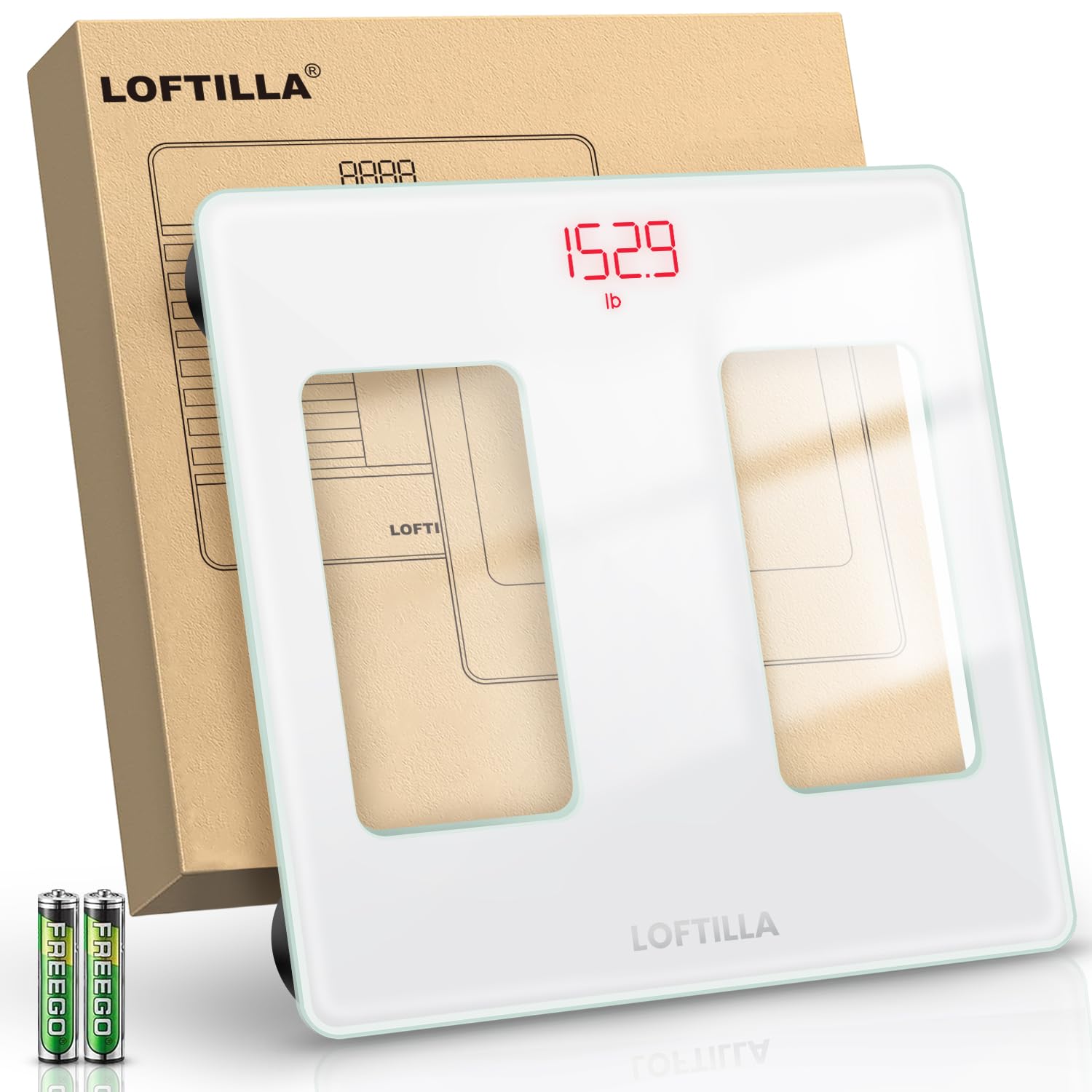 LOFTILLA Digital Bathroom Scale 400lb Accurate Weight Monitor