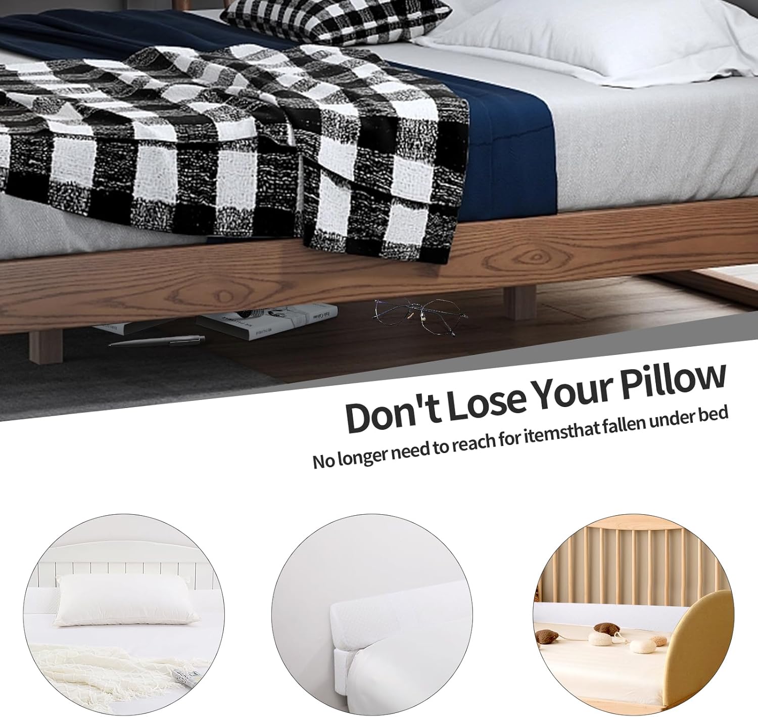 MABOZOO Foldable Gap Filler Pillow for Headboard
