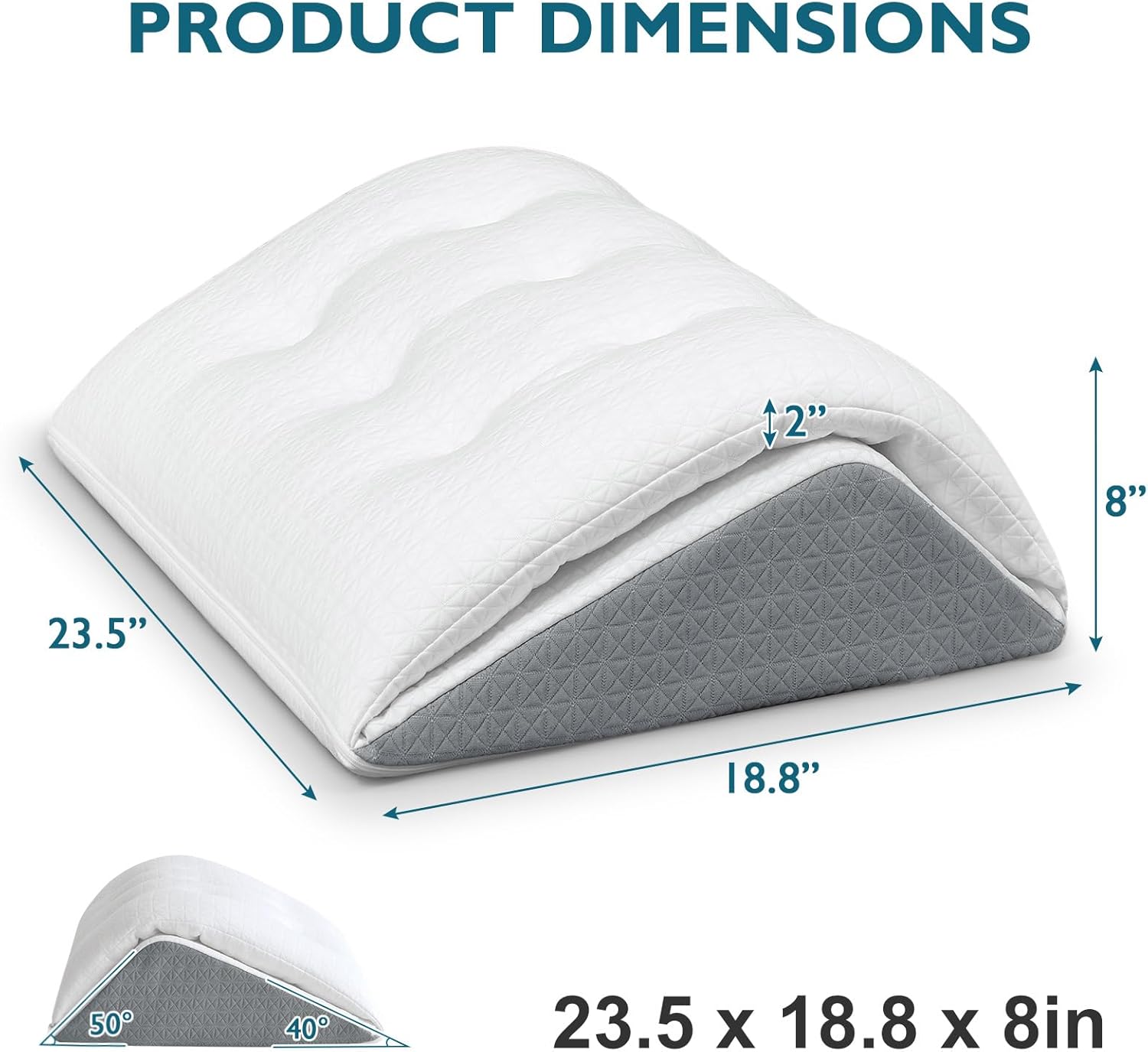 Shinnwa Dual-Layer Knee Wedge Pillow for Back Pain Relief