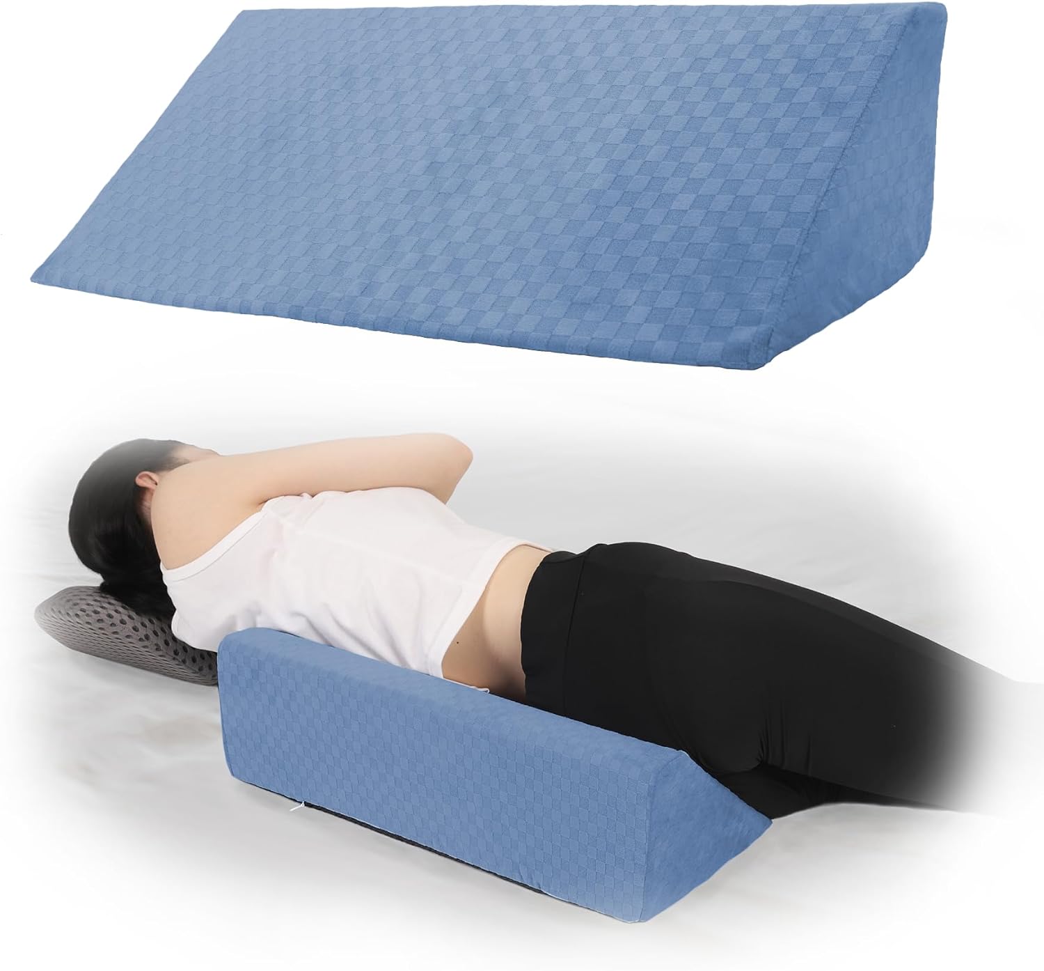 Jacobable Bed Wedge Pillow for Side Sleepers and Pregnant Women