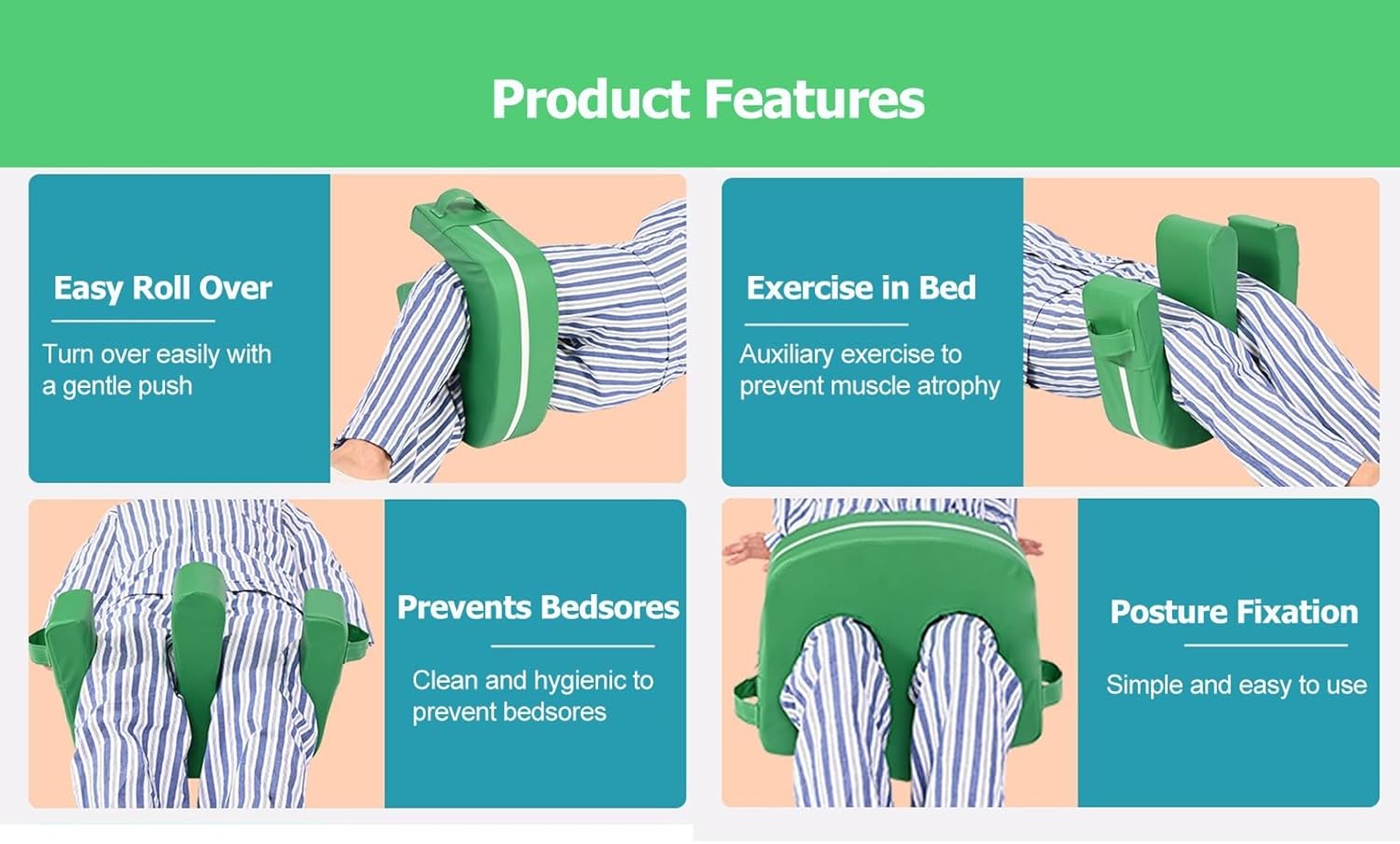 HAIXHX Anti-Bedsore Bedroll Turning Pillow for Elderly Patients