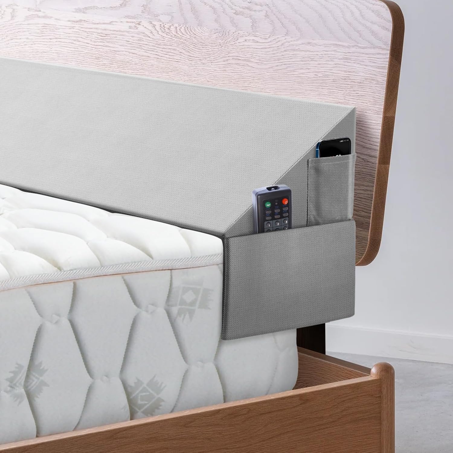 Krightlink Bed Gap Filler Pillow with 2 Pockets