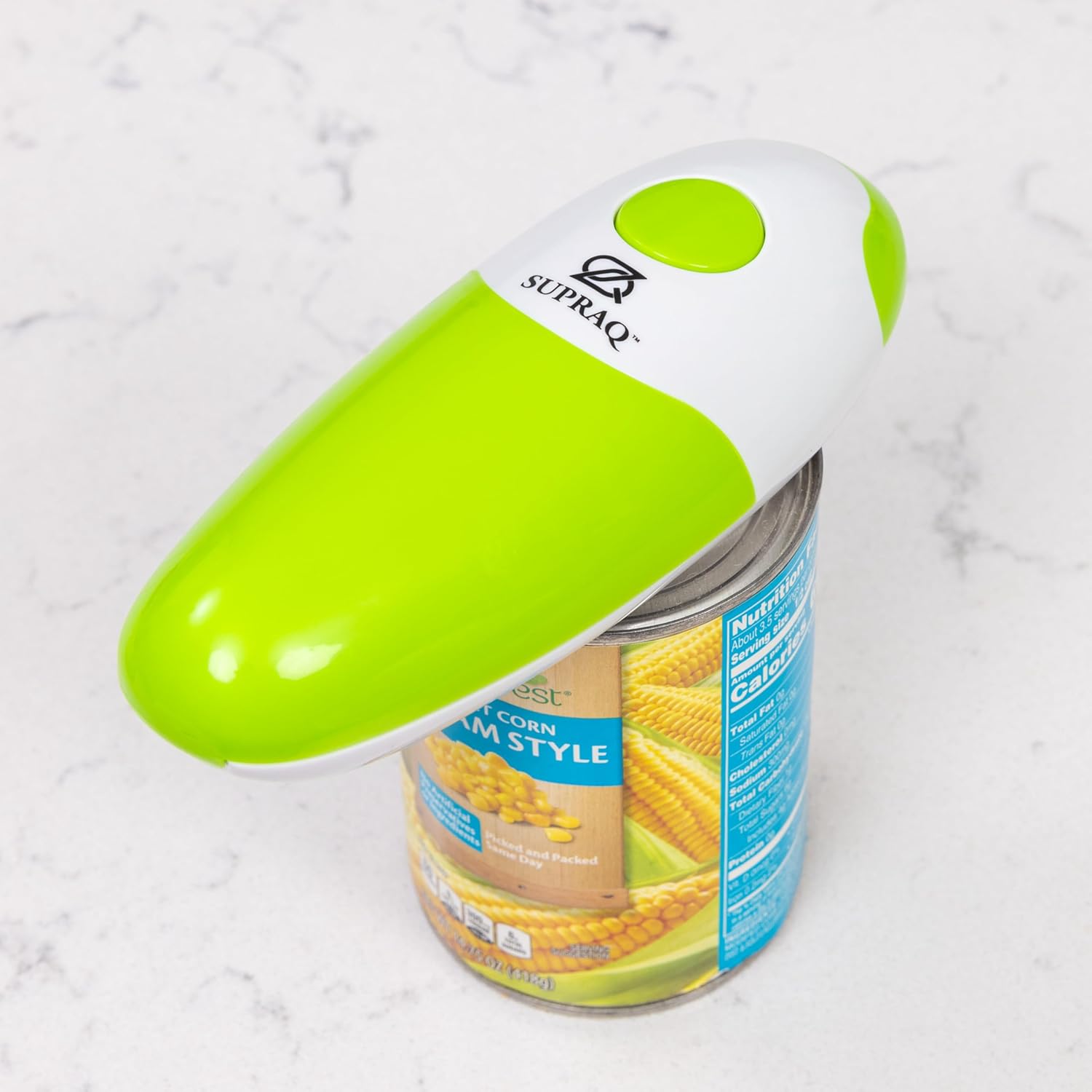 SUPRAQ Electric Can Opener with Smooth Edge Green 1