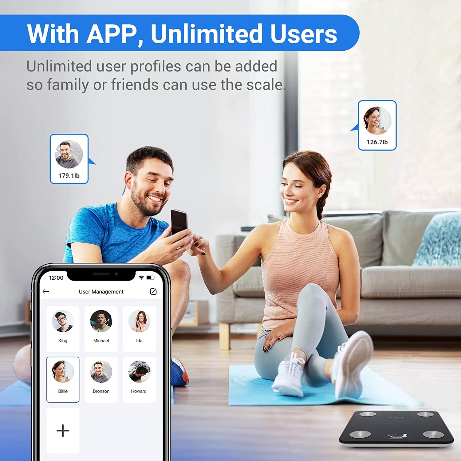 Living Enrichment Bluetooth Body Fat Scale 400 lbs