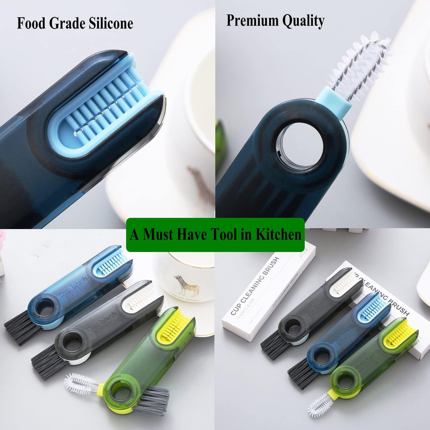 3 in 1 Multifunctional Bottle Cup Lid Cleaner