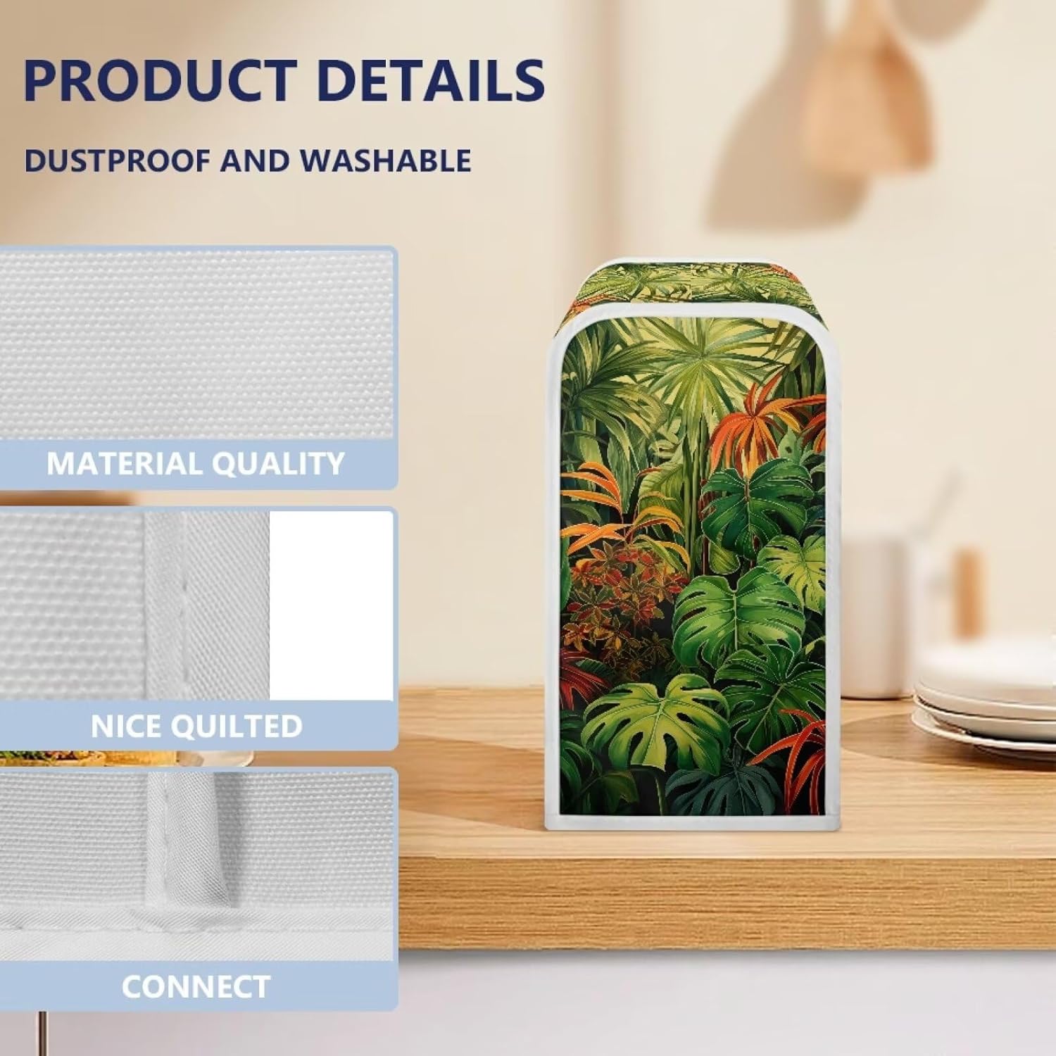 Electric Can Opener Dust Cover with Green Pattern