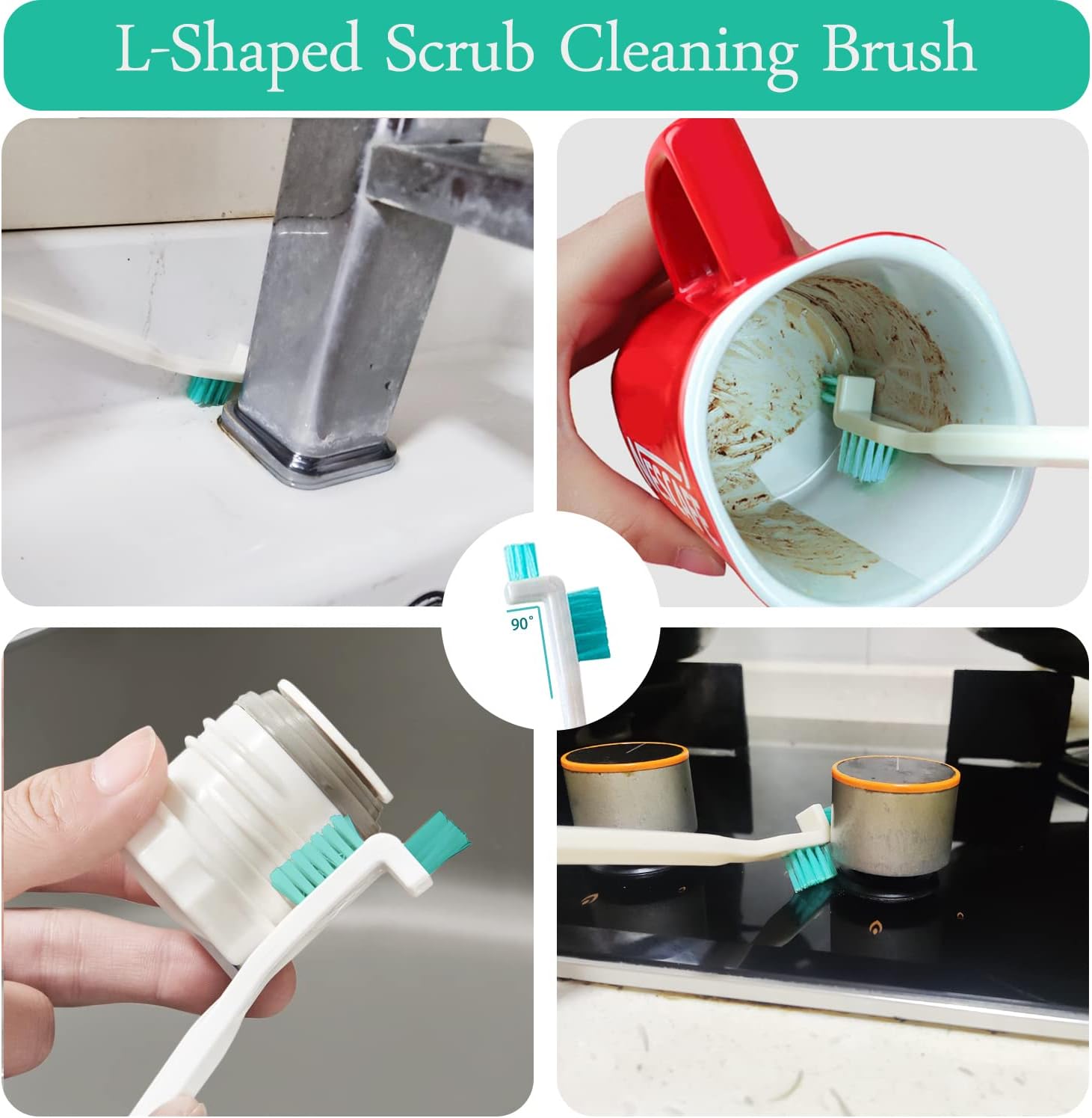 Haniforever 8in1 Cleaning Brush Set for Small Spaces