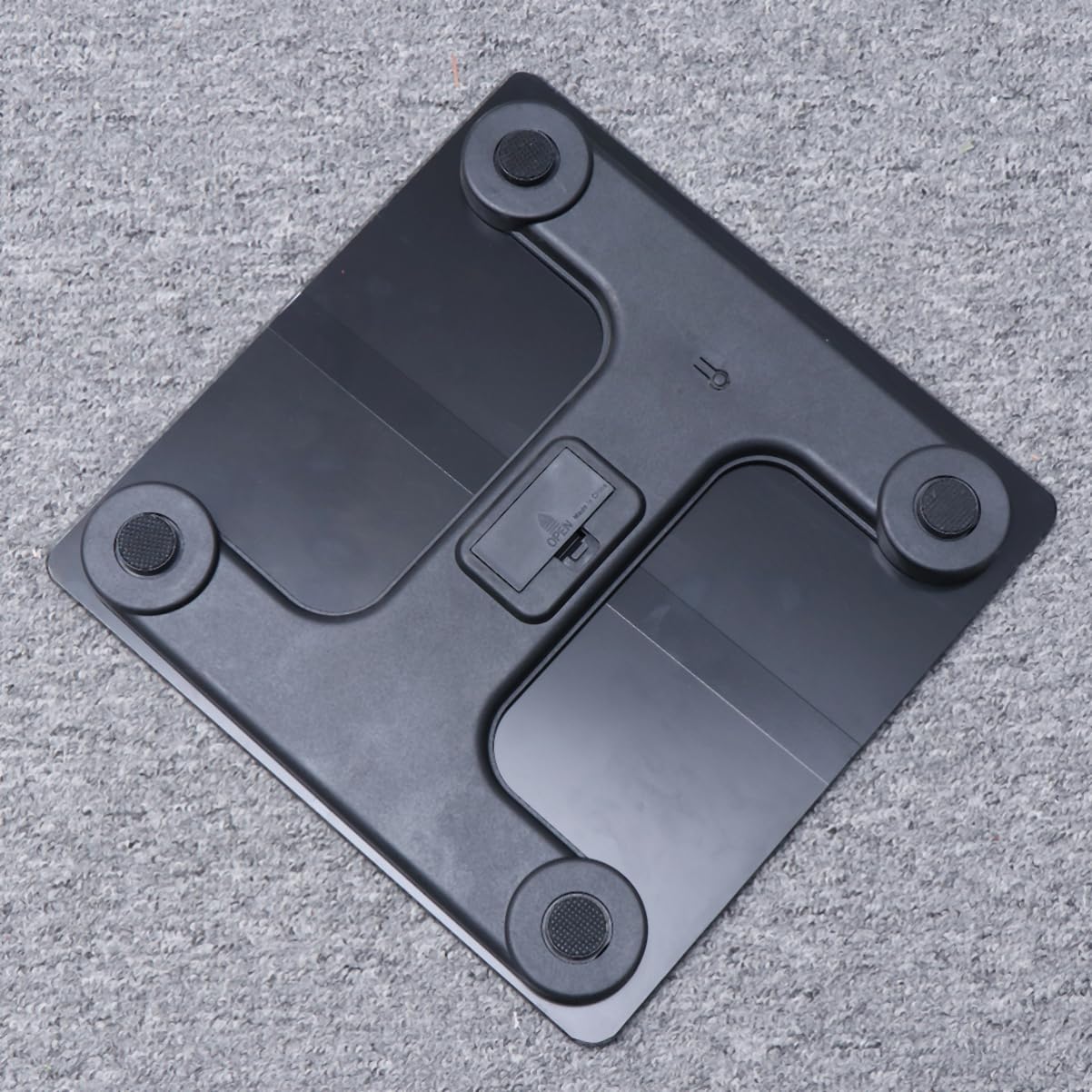 KOMBIUDA Bathroom Scale Glass Electronic 1kg Accuracy Black 1