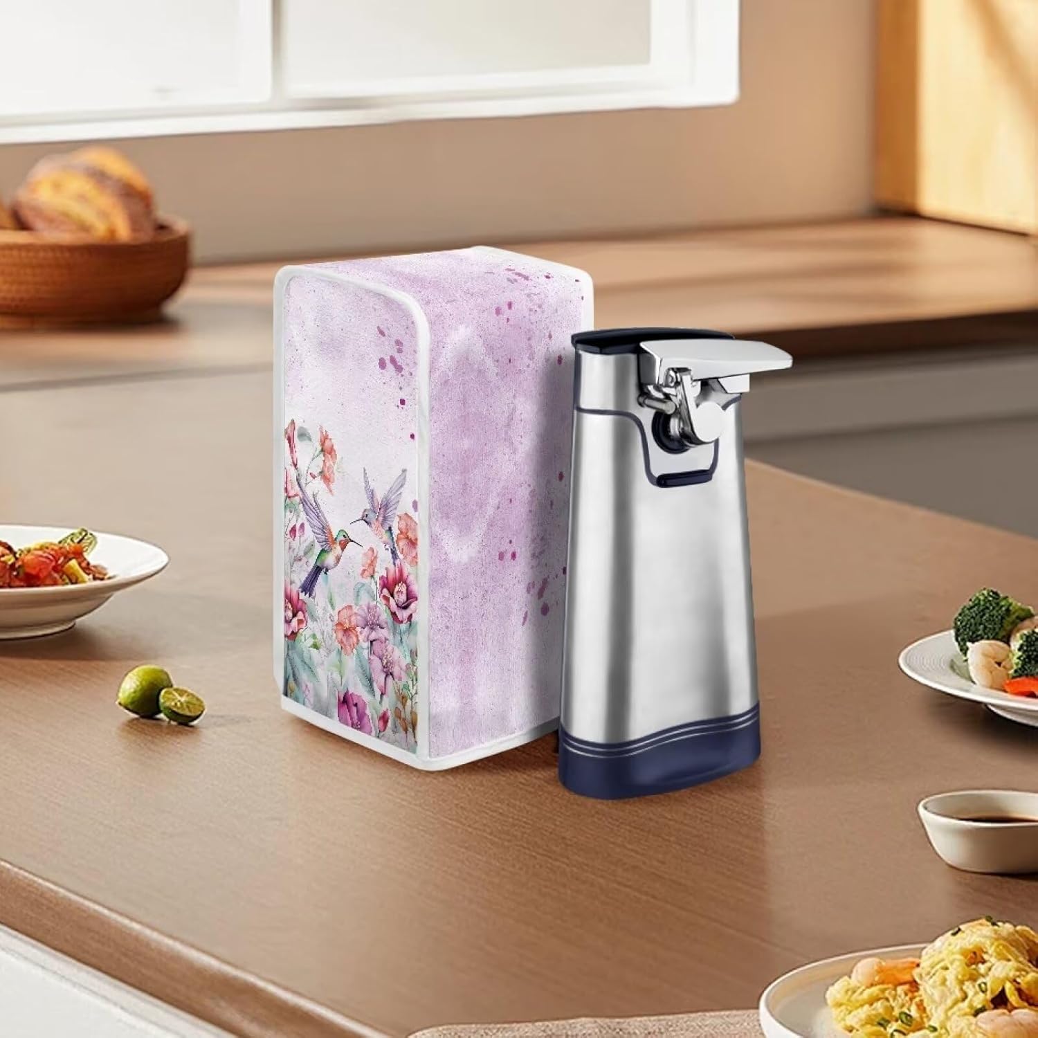 DISNIMO Pink Floral Can Opener Cover
