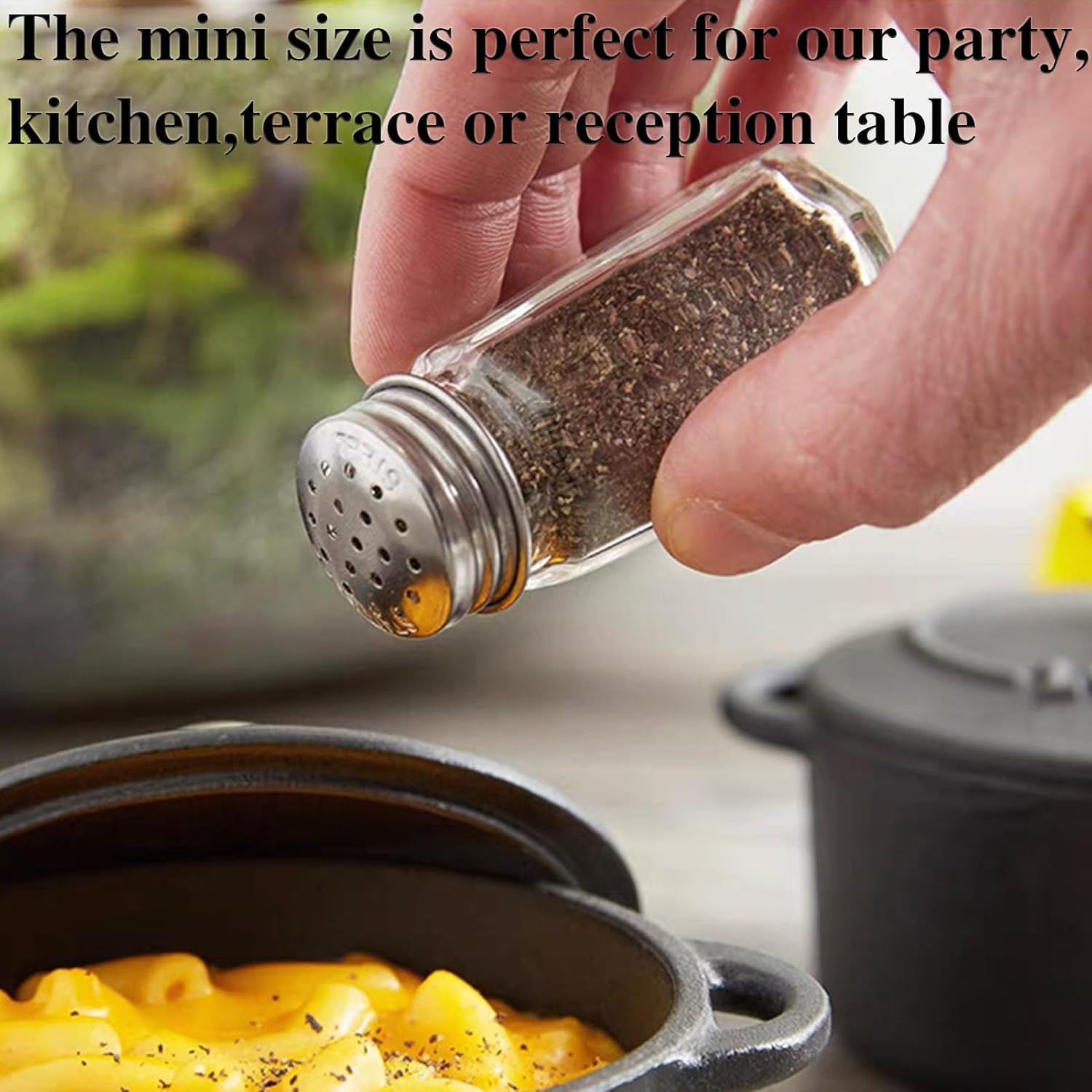 10pcs Small Glass Salt Pepper Shakers Set