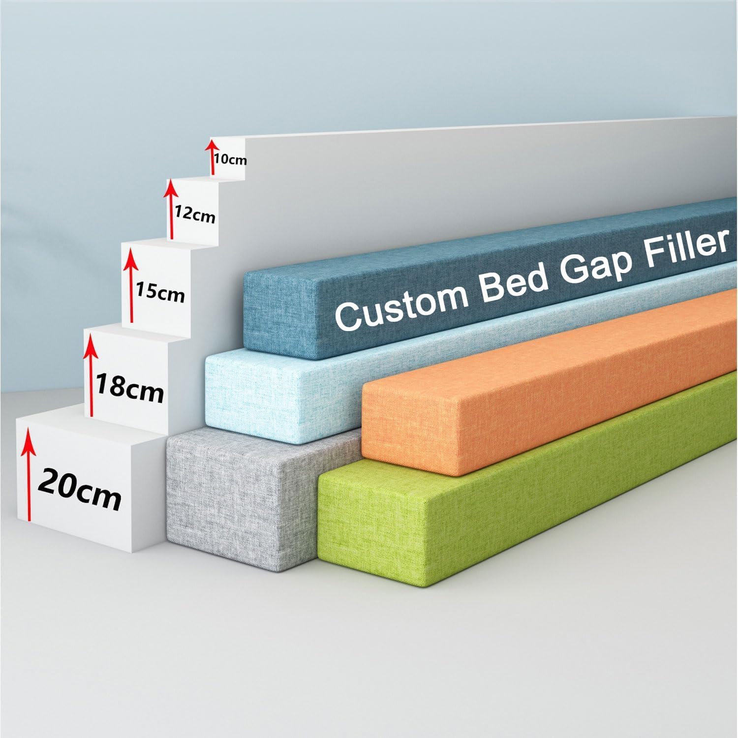 FRZVXCW Bed Gap Filler Custom Wedge Pillow for Crib and Wall Edge
