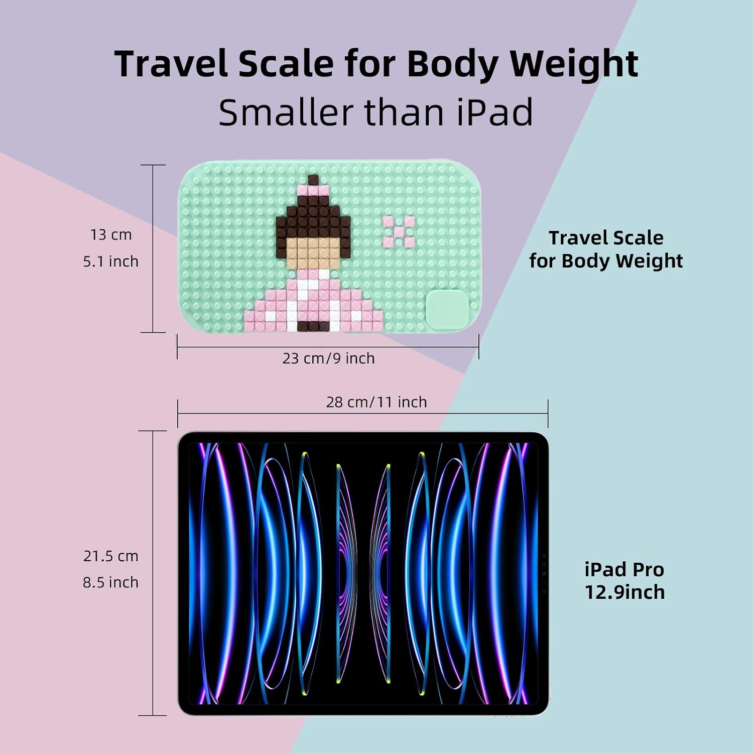 Venugopalan Mini Travel Body Scale - 330 lb Blue