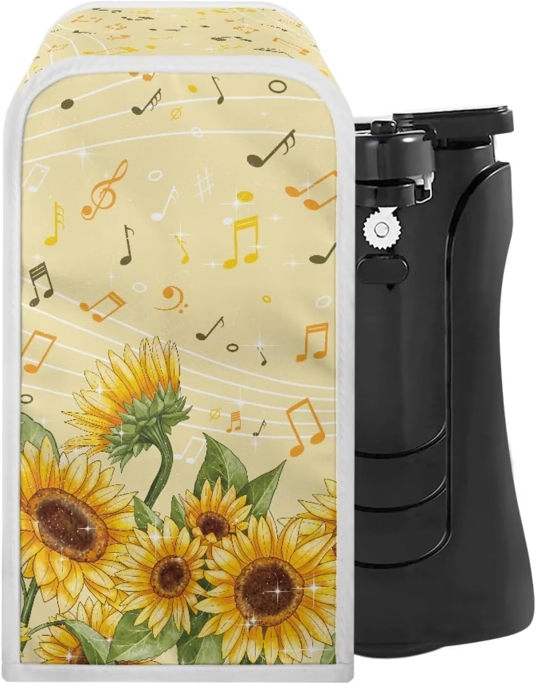 TODIYADDU Music Notes Sunflowers Electric Can Opener Cover