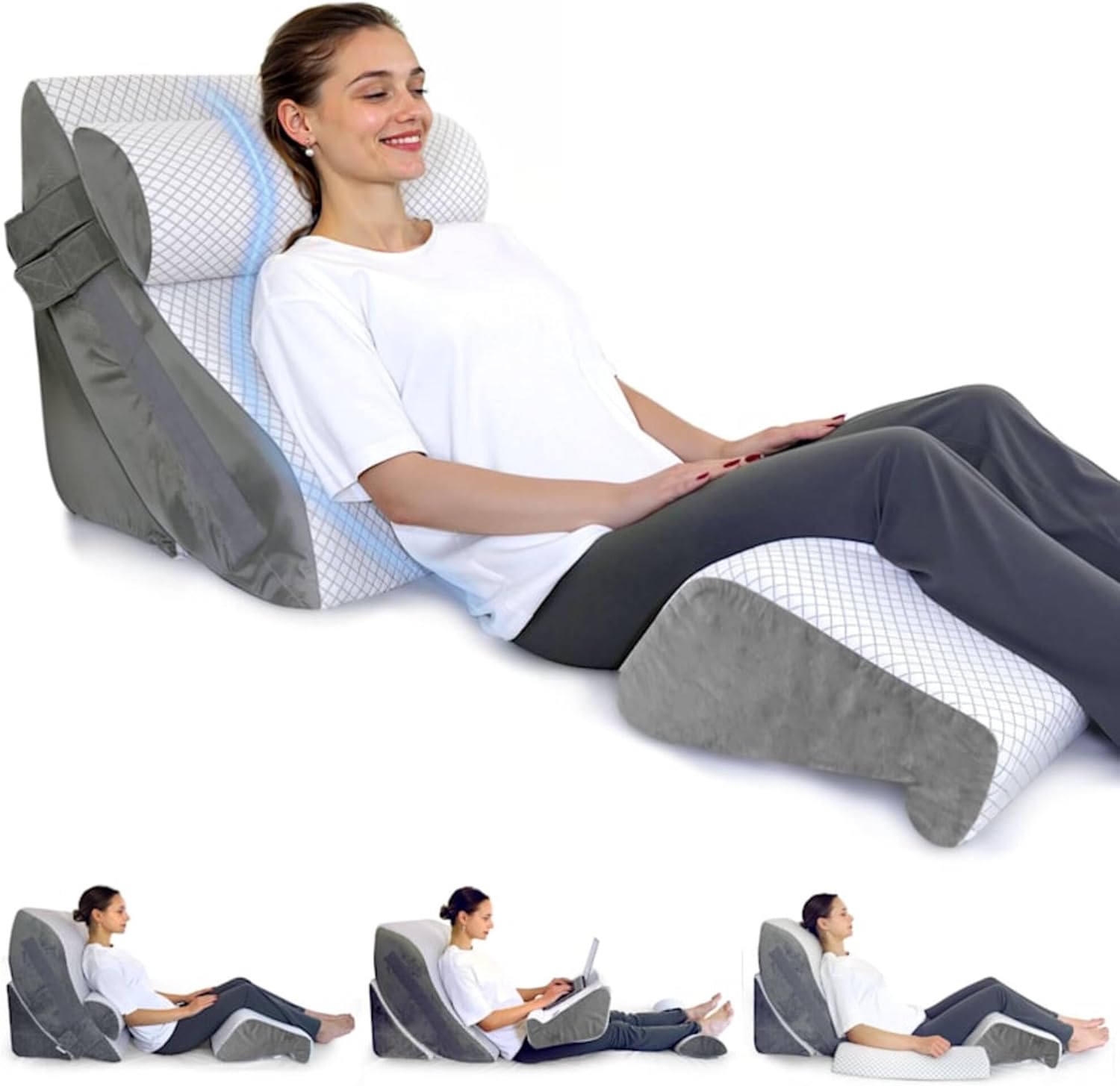 4PCS Orthopedic Wedge Pillow Set for Post Surgery Support