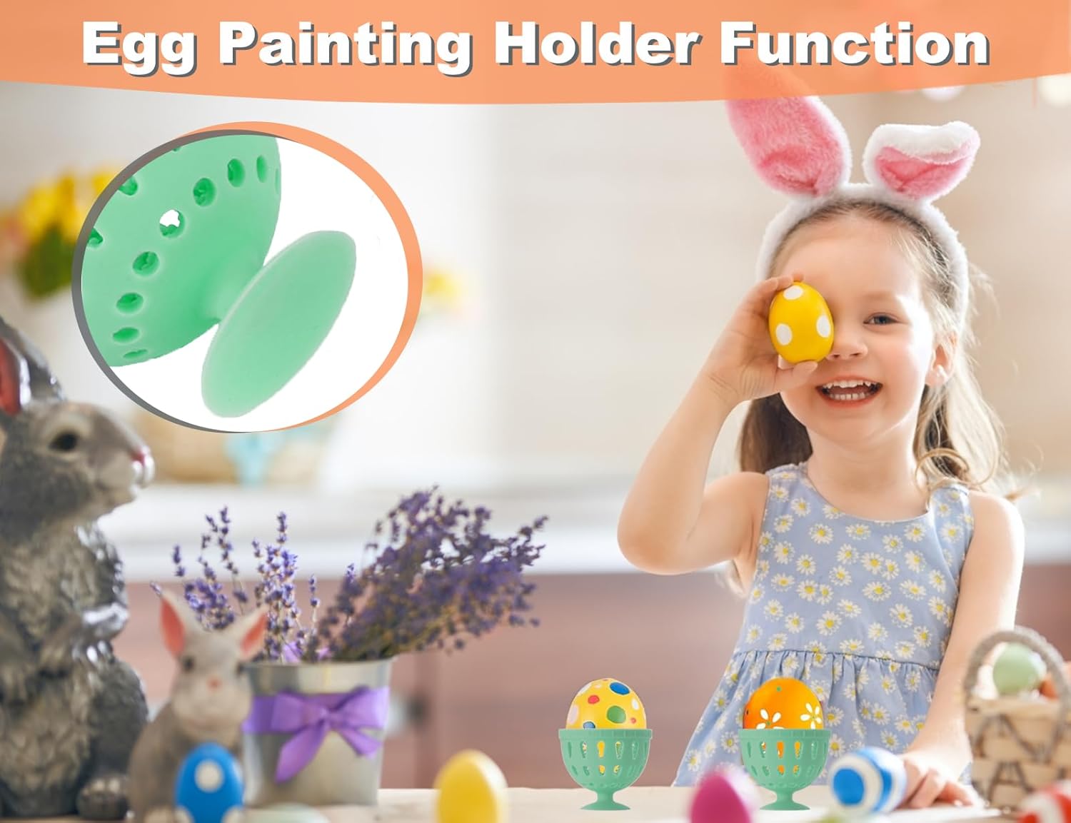 Silicone Egg Washer with Suction Cup 58cm Blue
