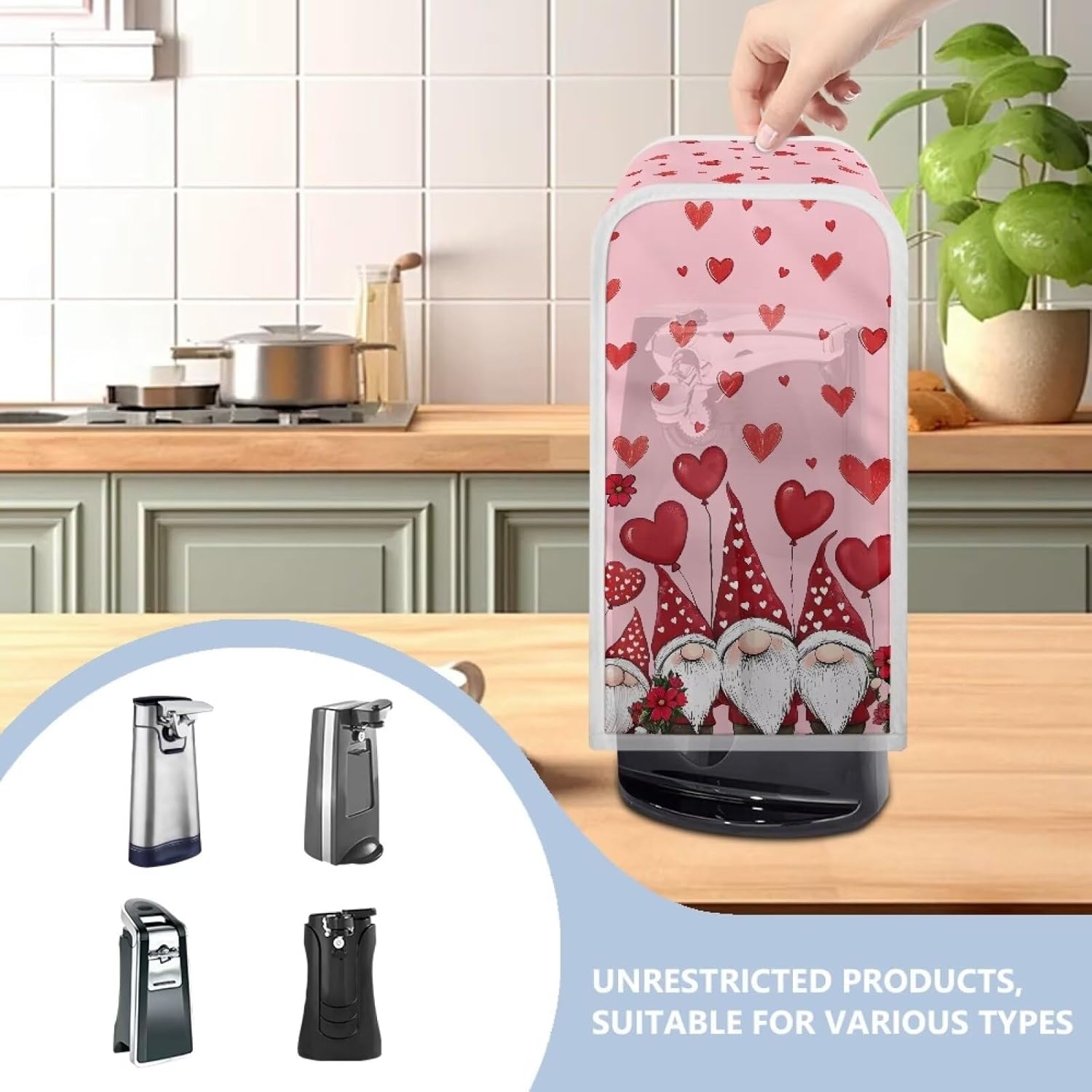 ZUXONGSY Pink Electric Can Opener Cover Dust Cover