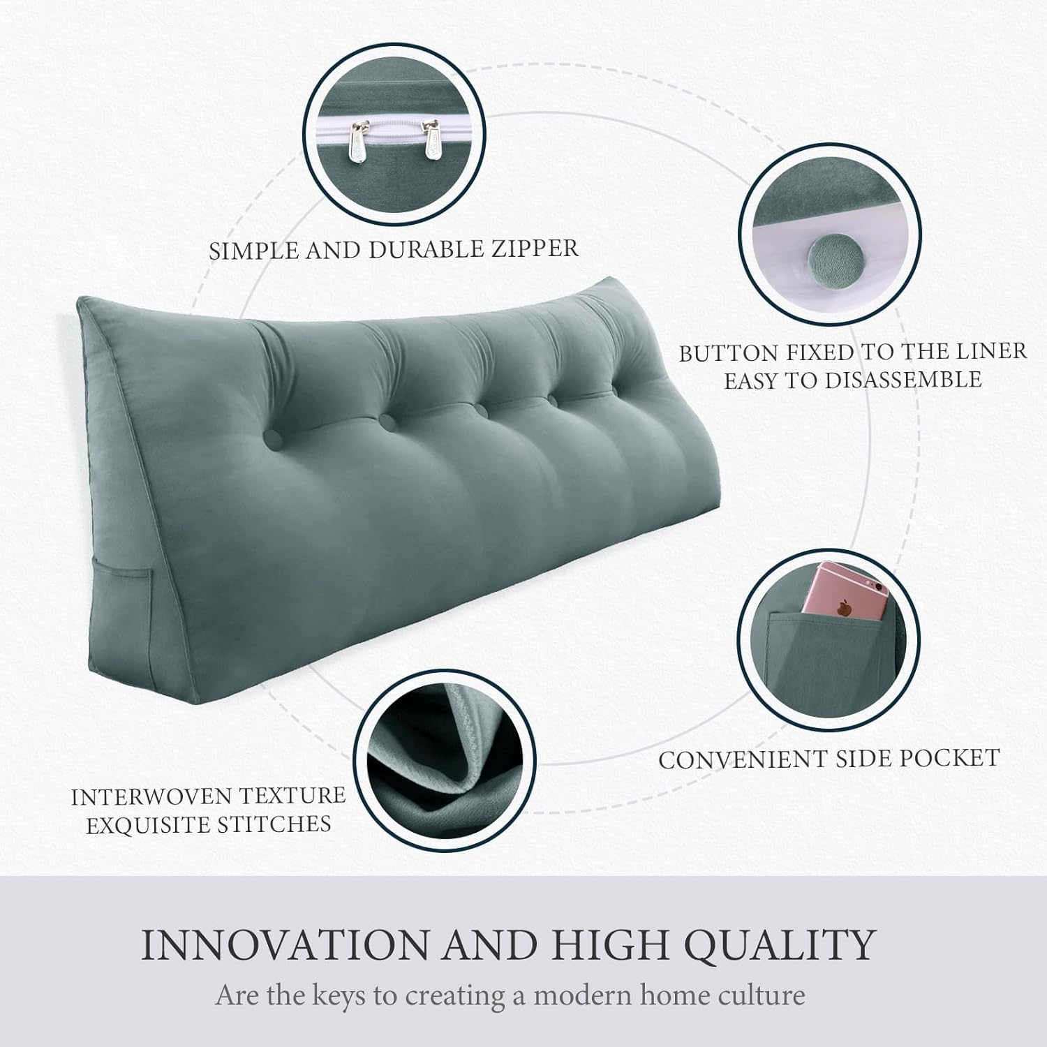 Rucener Ergonomic 11 lbs Queen Wedge Pillow