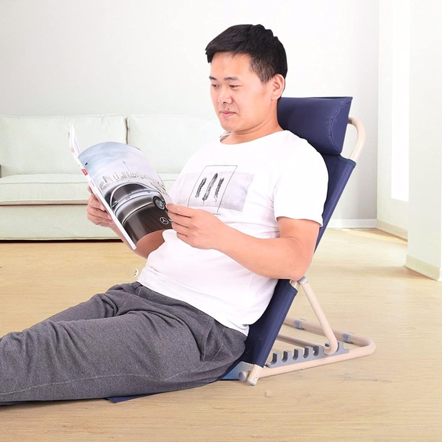 Adjustable Padded Foldable Backrest for Travel and Home Use