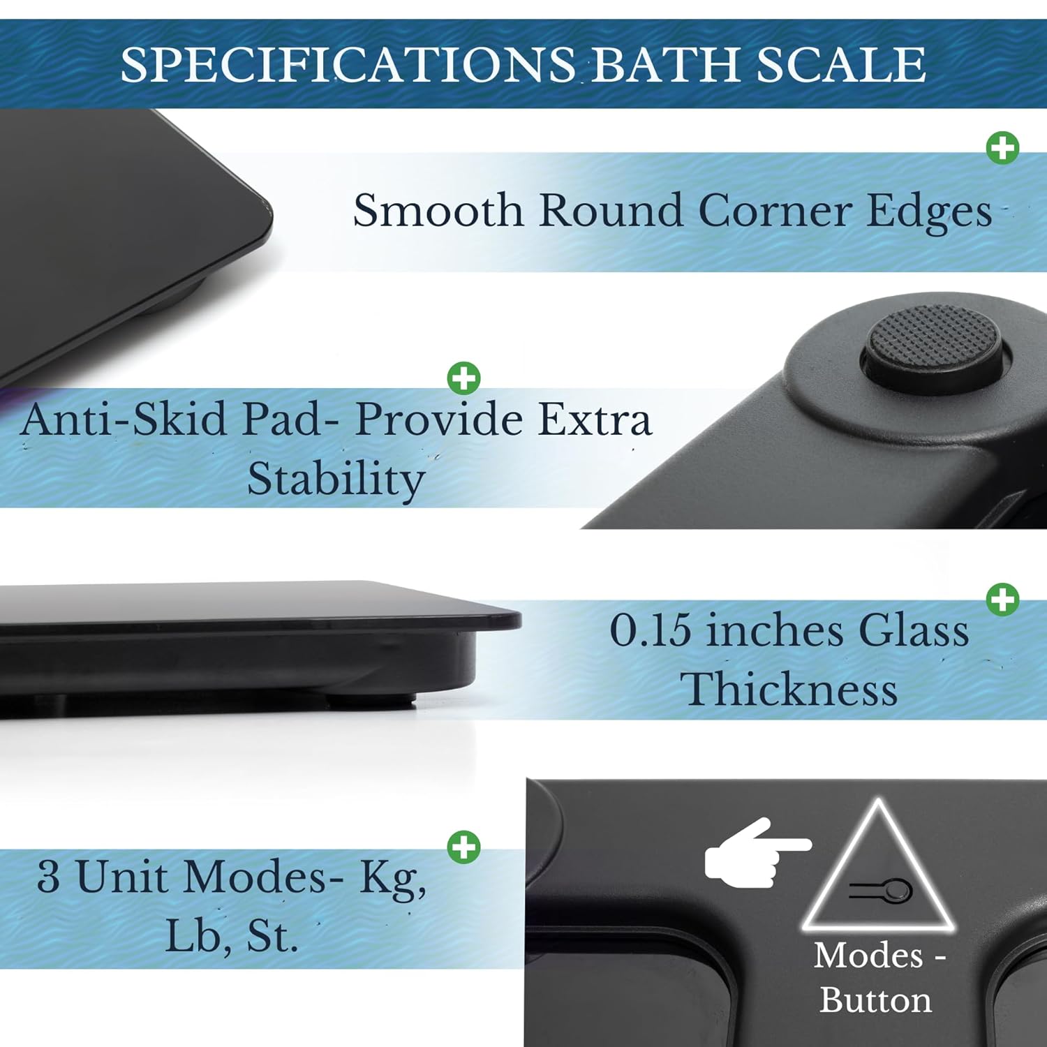 Moss Stone Digital Body Weight Scale 400lb