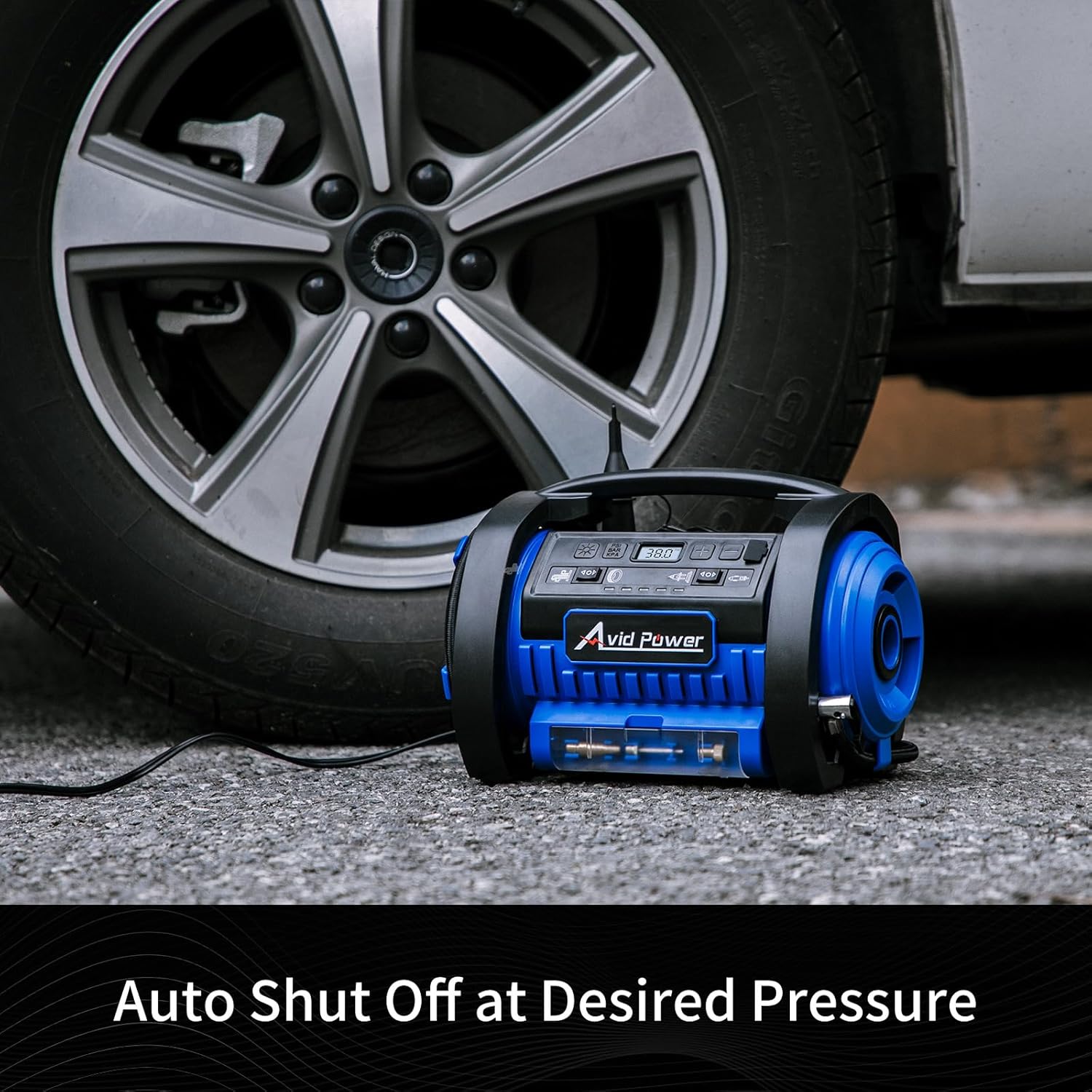 Avid Power Tire Inflator ACDC Portable Air Compressor