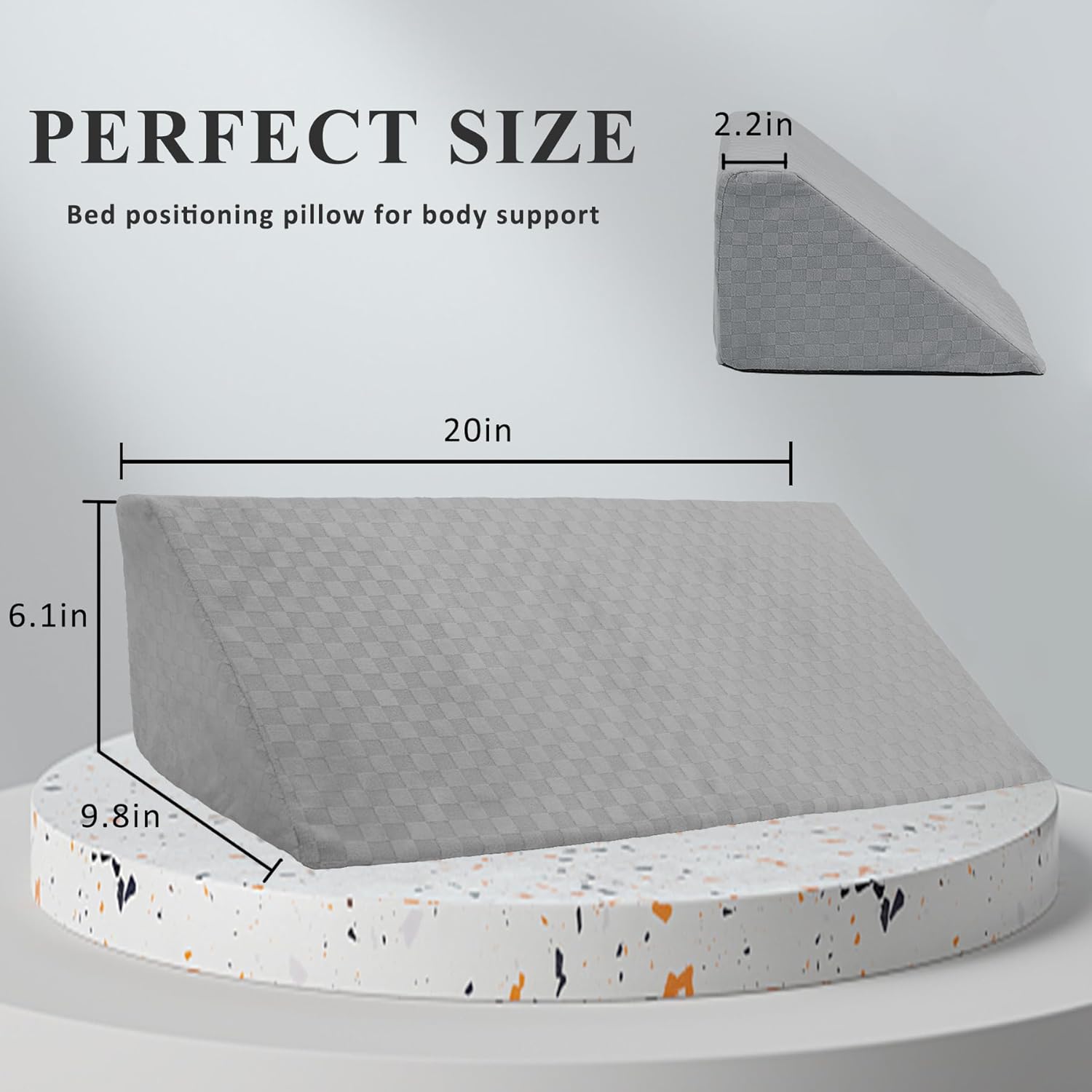 Jacobable Bed Wedge Pillow for Side Sleepers 1