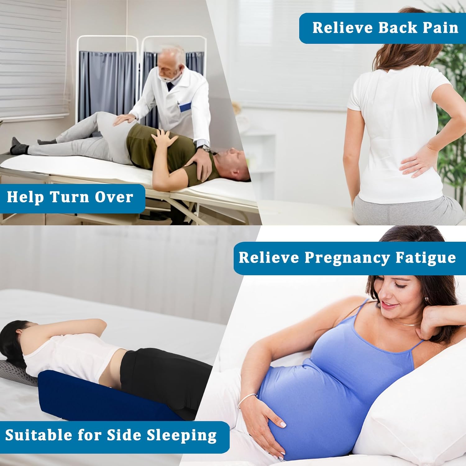 Jacobable Bed Wedge Pillow for Side Sleepers
