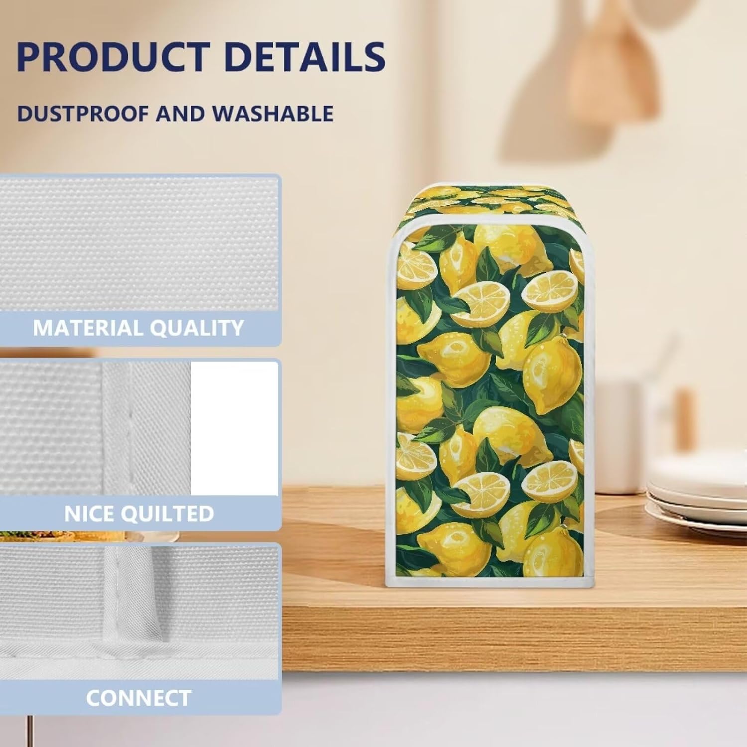 Lemon Print Electric Can Opener Cover 1