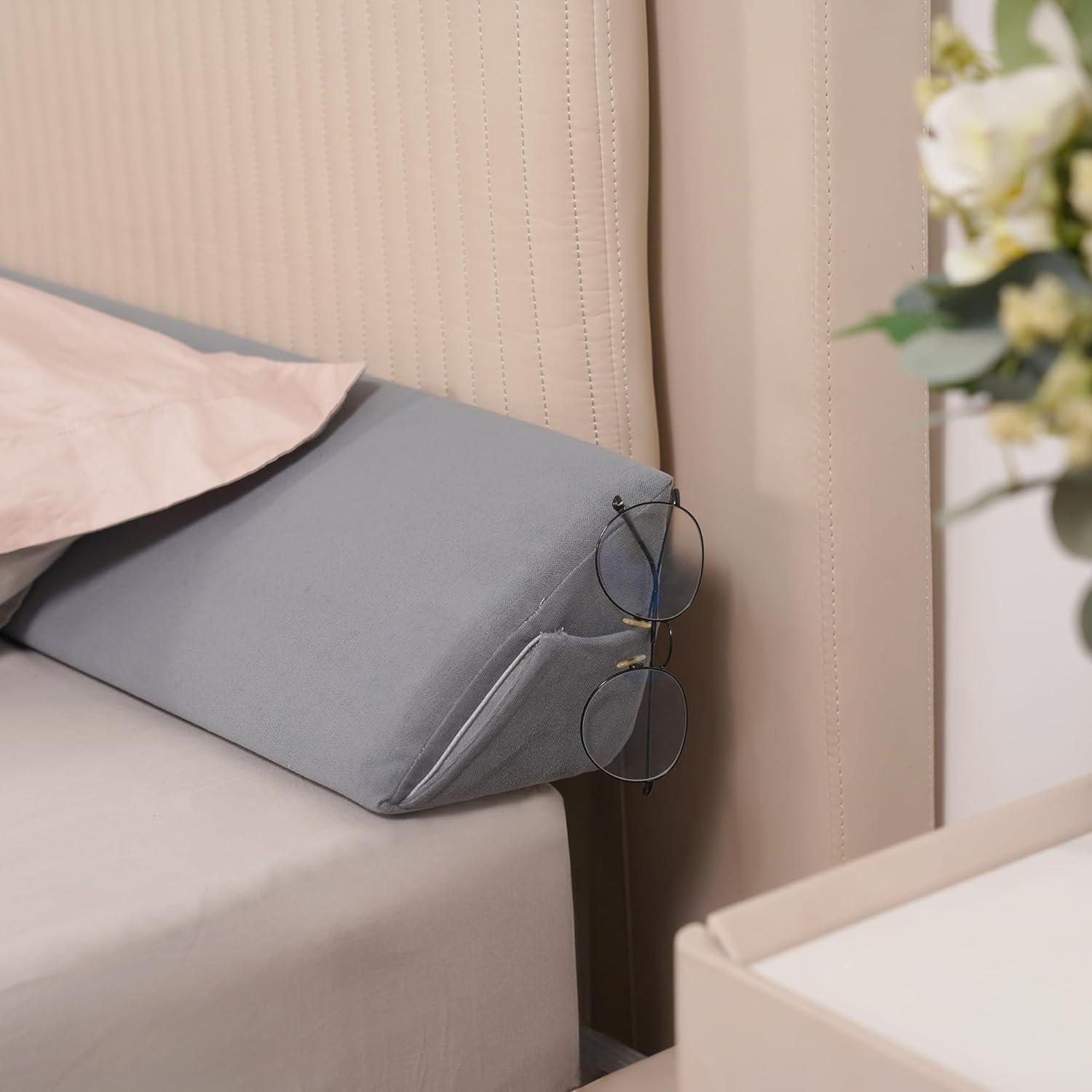 Aurako Triangular Bed Wedge Pillow for Head Foot and Side Support