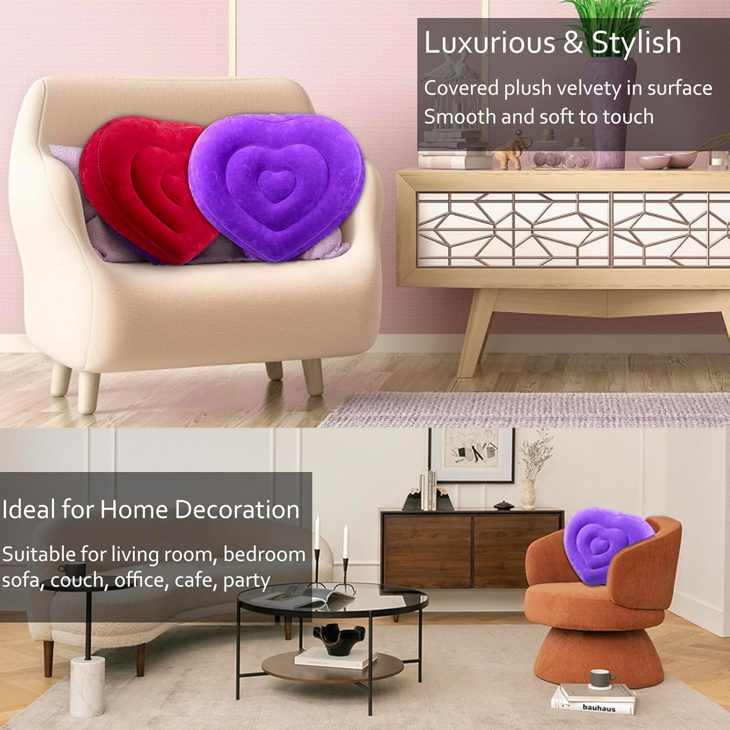 Heart Shape Leg Elevating Pillow for Swelling Relief