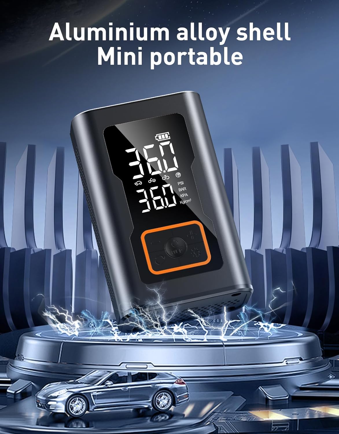 LYTFEI Tire Inflator Portable Air Compressor with Digital Gauge