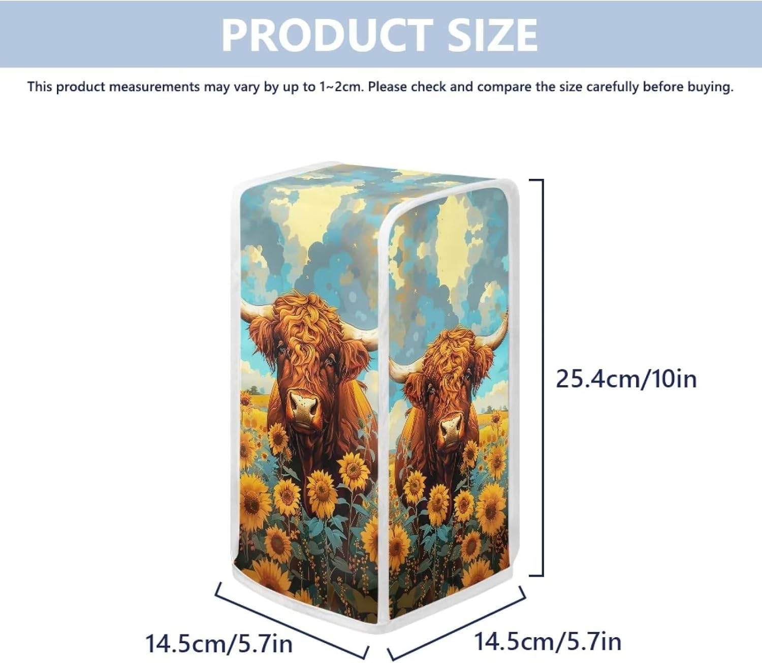 Highland Cow Can Opener Cover Electric Kitchen Decor