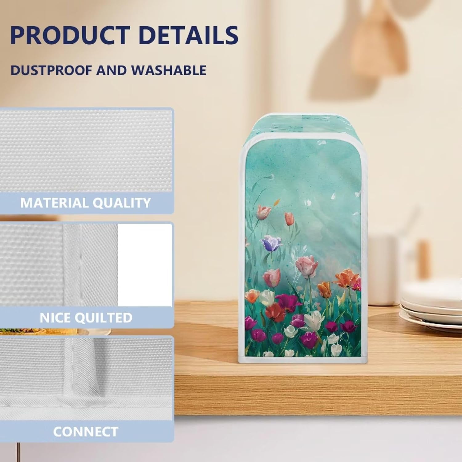 ZOUTAIRONG Colorful Tulip Can Opener Dust Cover